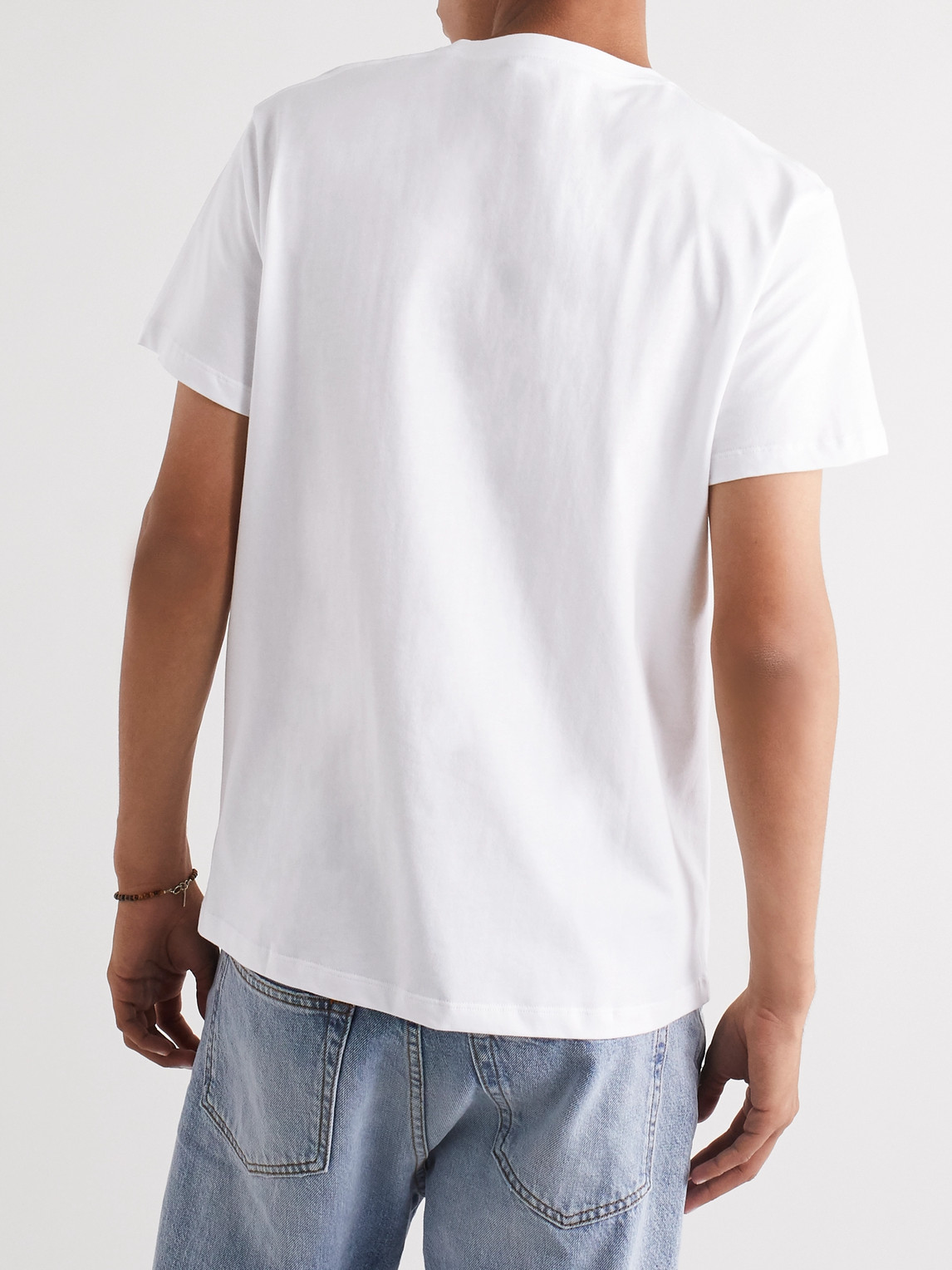 Loewe Logo Embroidery Cotton Jersey T-shirt In 2100 White | ModeSens