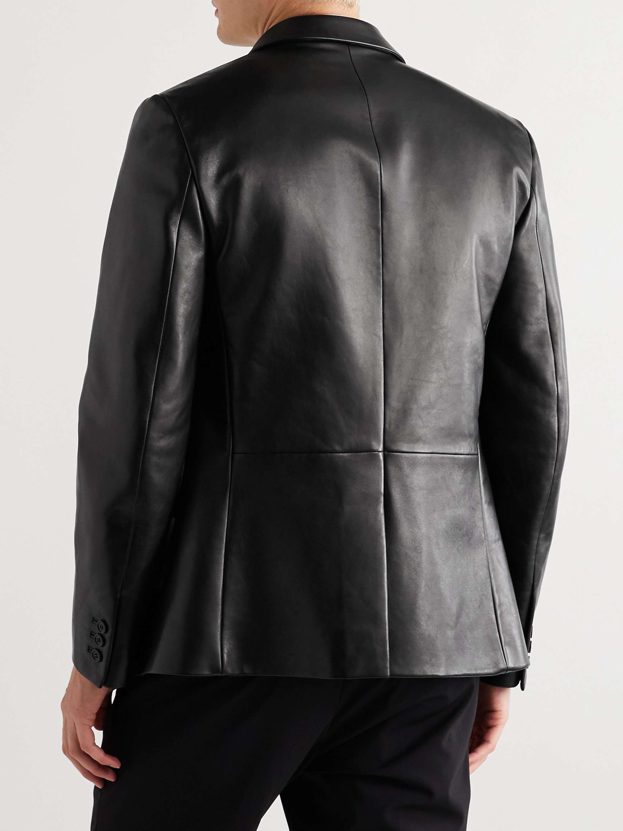 PRADA Slim-Fit Leather Blazer