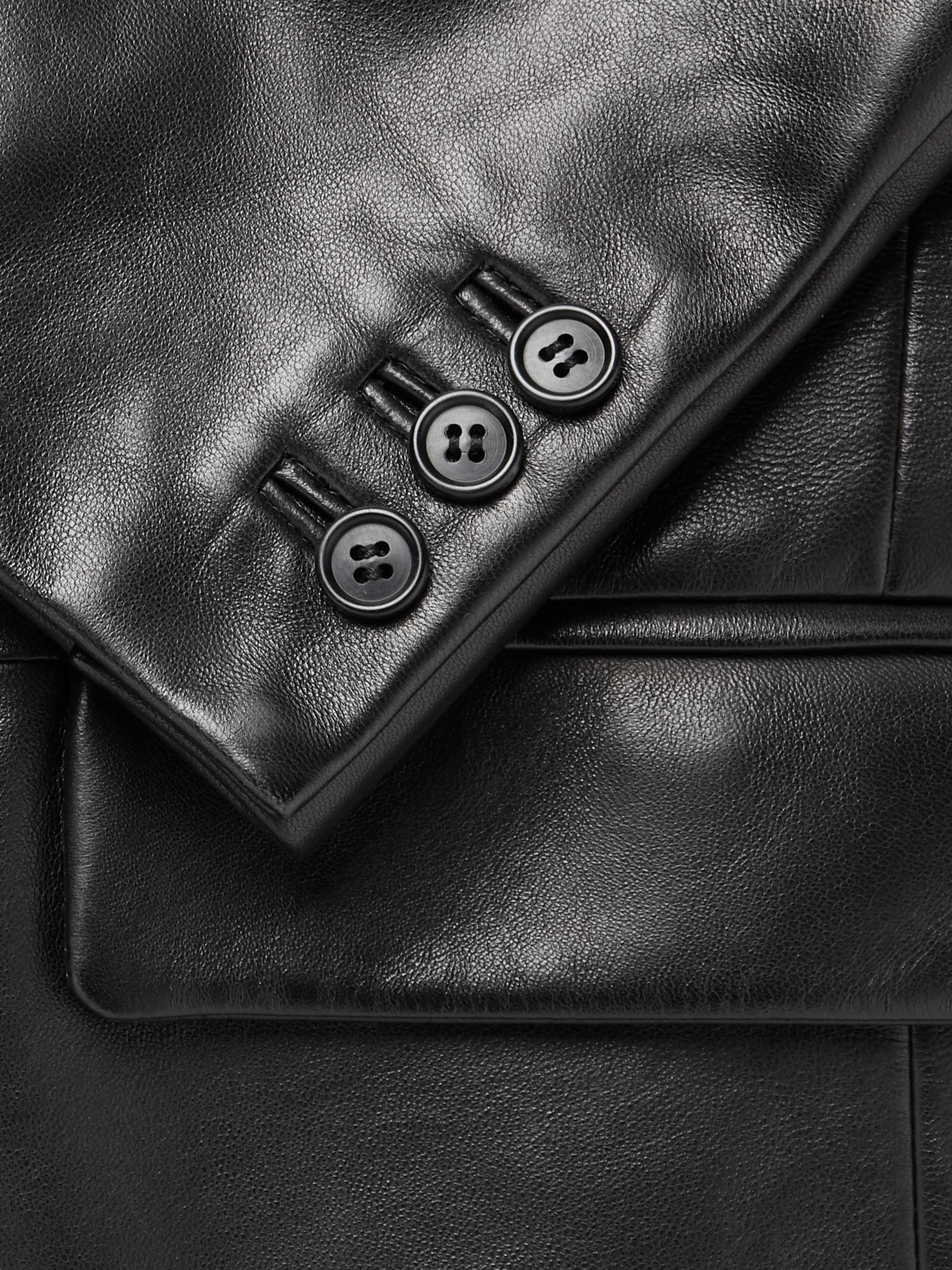 PRADA Slim-Fit Leather Blazer
