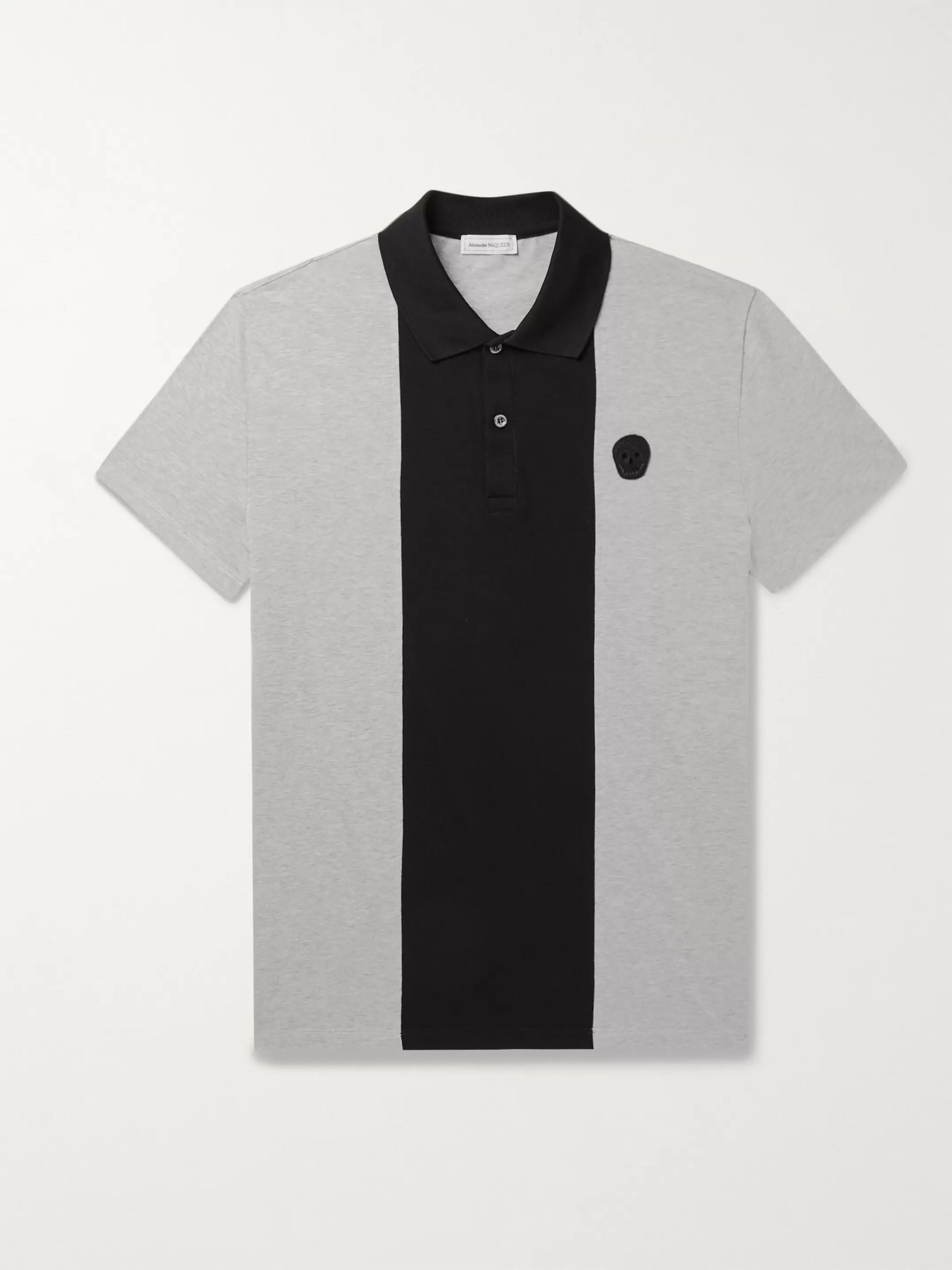 Cotton-Jersey and Piqué Polo Shirt 