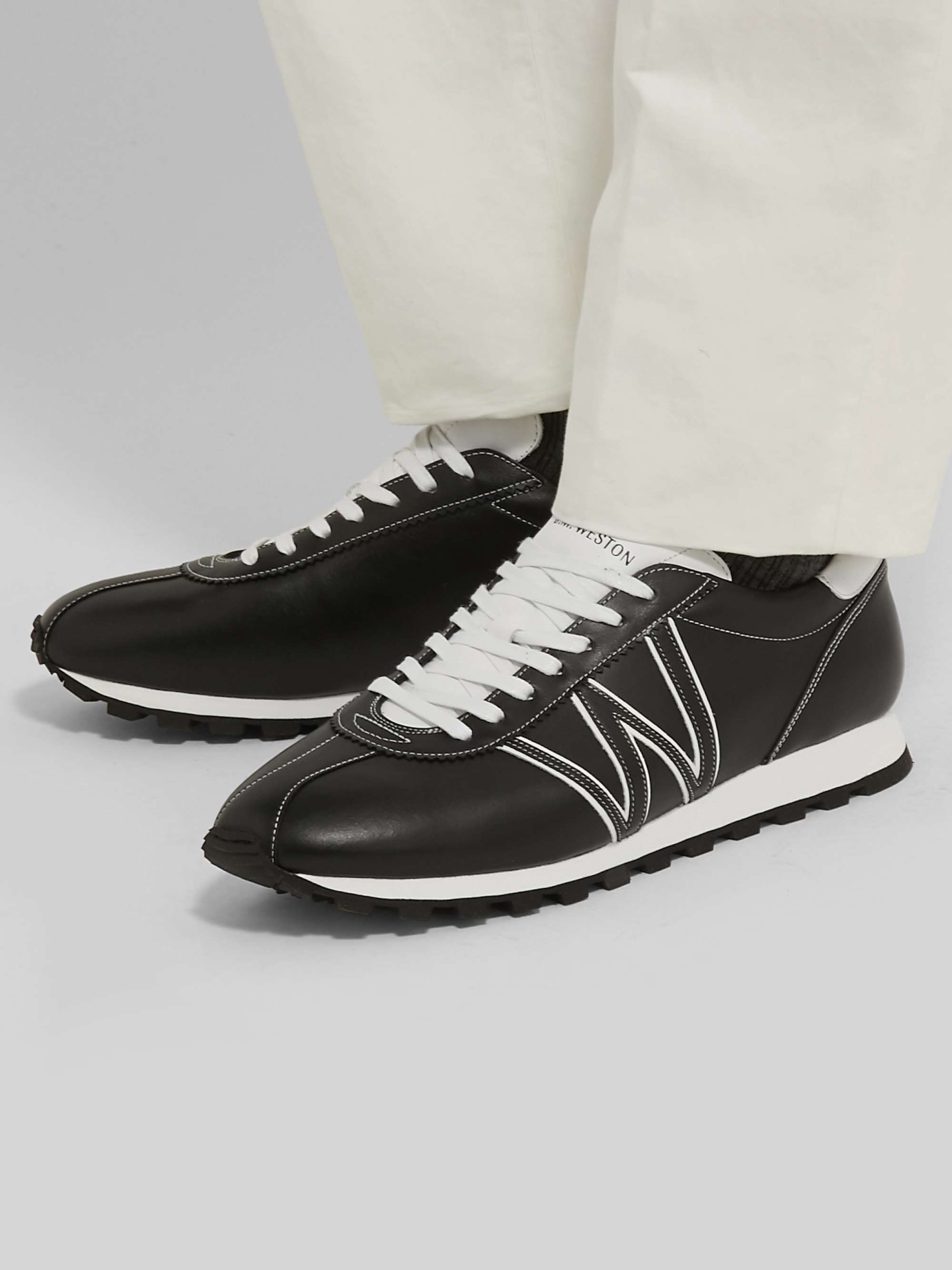 J.M. WESTON On My Way Leather Sneakers