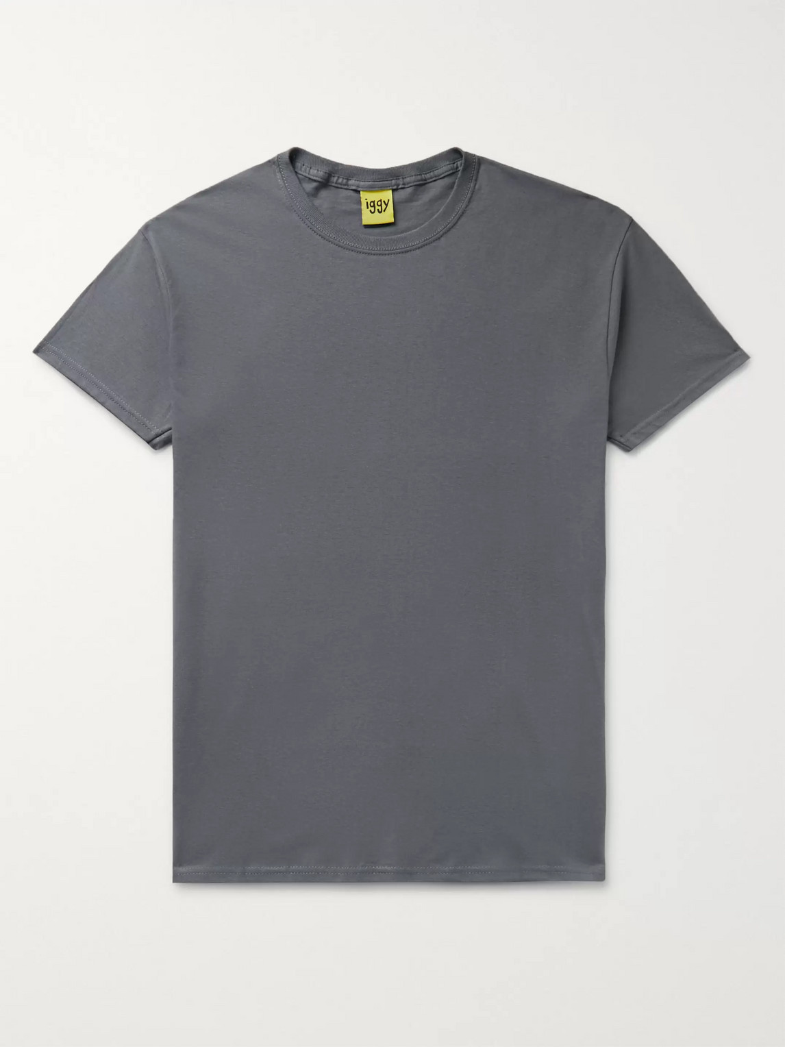 Iggy Drainpool Printed Cotton-jersey T-shirt In Gray