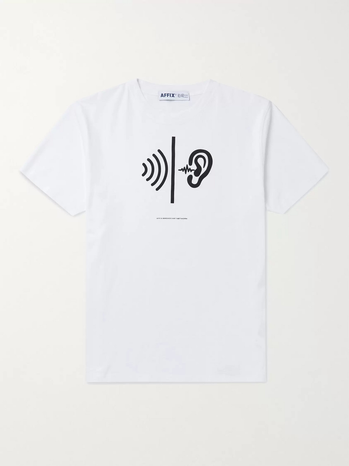 Affix Printed Cotton-jersey T-shirt In White