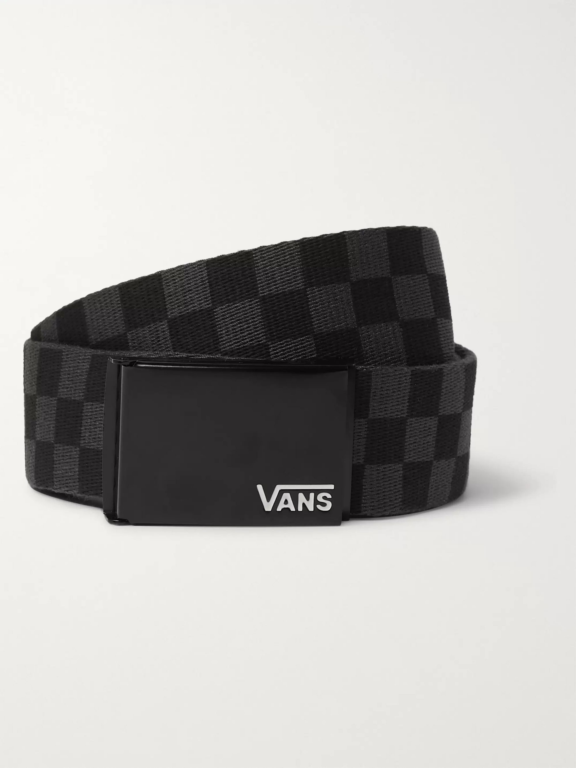 vans black and white checkered belt