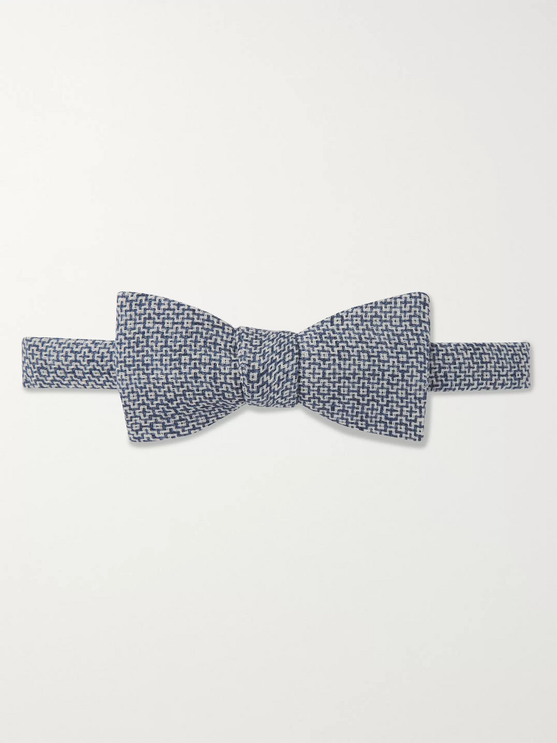 Favourbrook Culcross Pre-tied Linen-jacquard Bow Tie In Blue