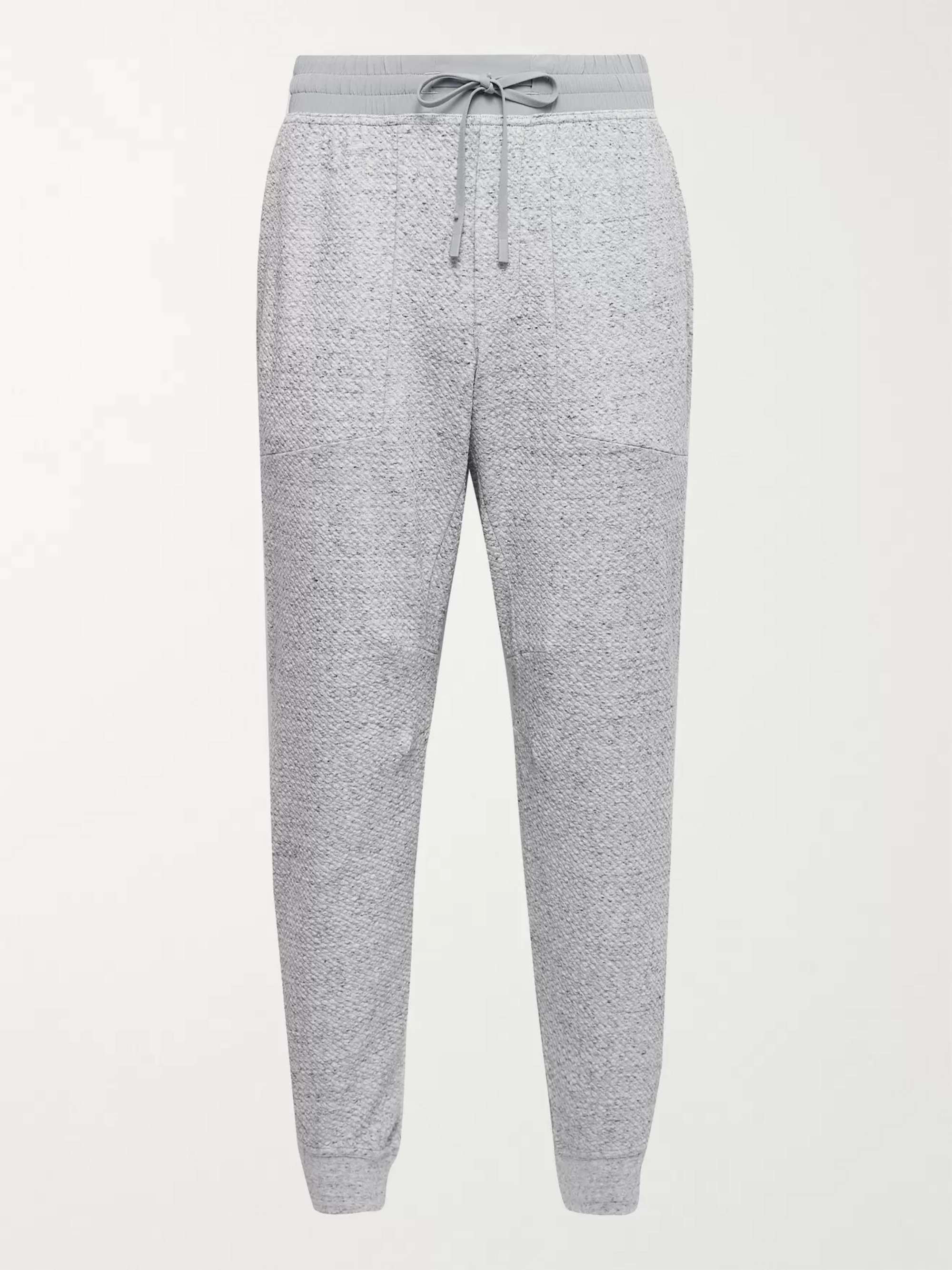 LULULEMON At Ease Tapered Textured Cotton-Blend Sweatpants