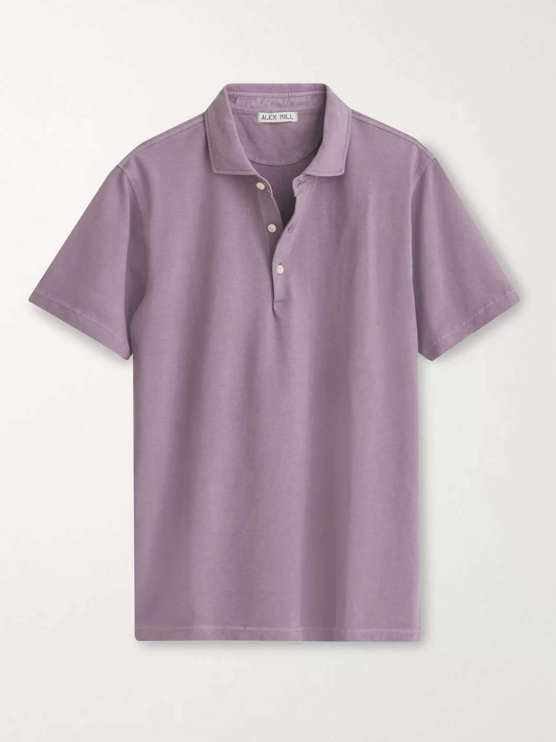 Alex Mill Cotton-piqué Polo Shirt In Purple