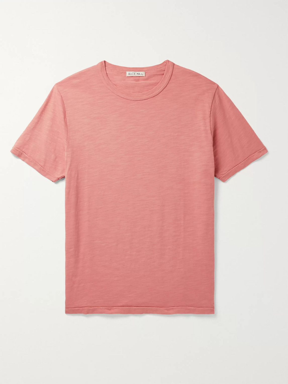 Alex Mill Standard Slim-fit Slub Cotton-jersey T-shirt In Red