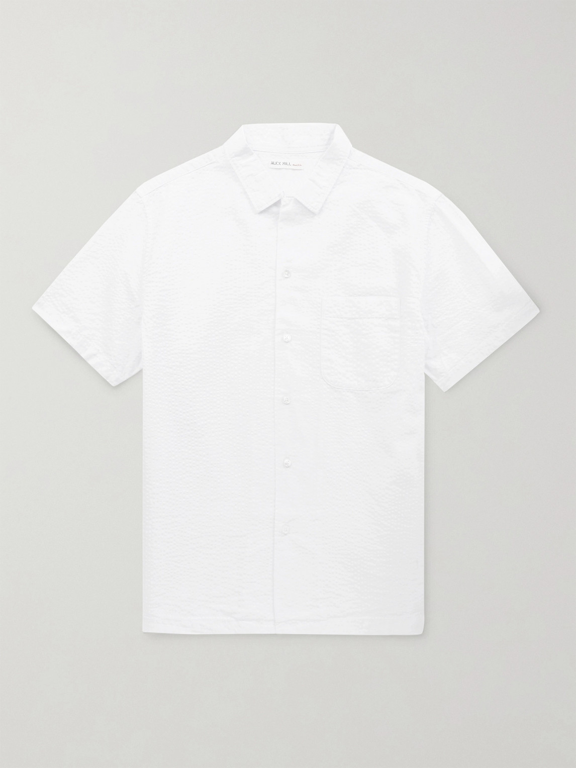 Alex Mill Cotton-seersucker Shirt In White