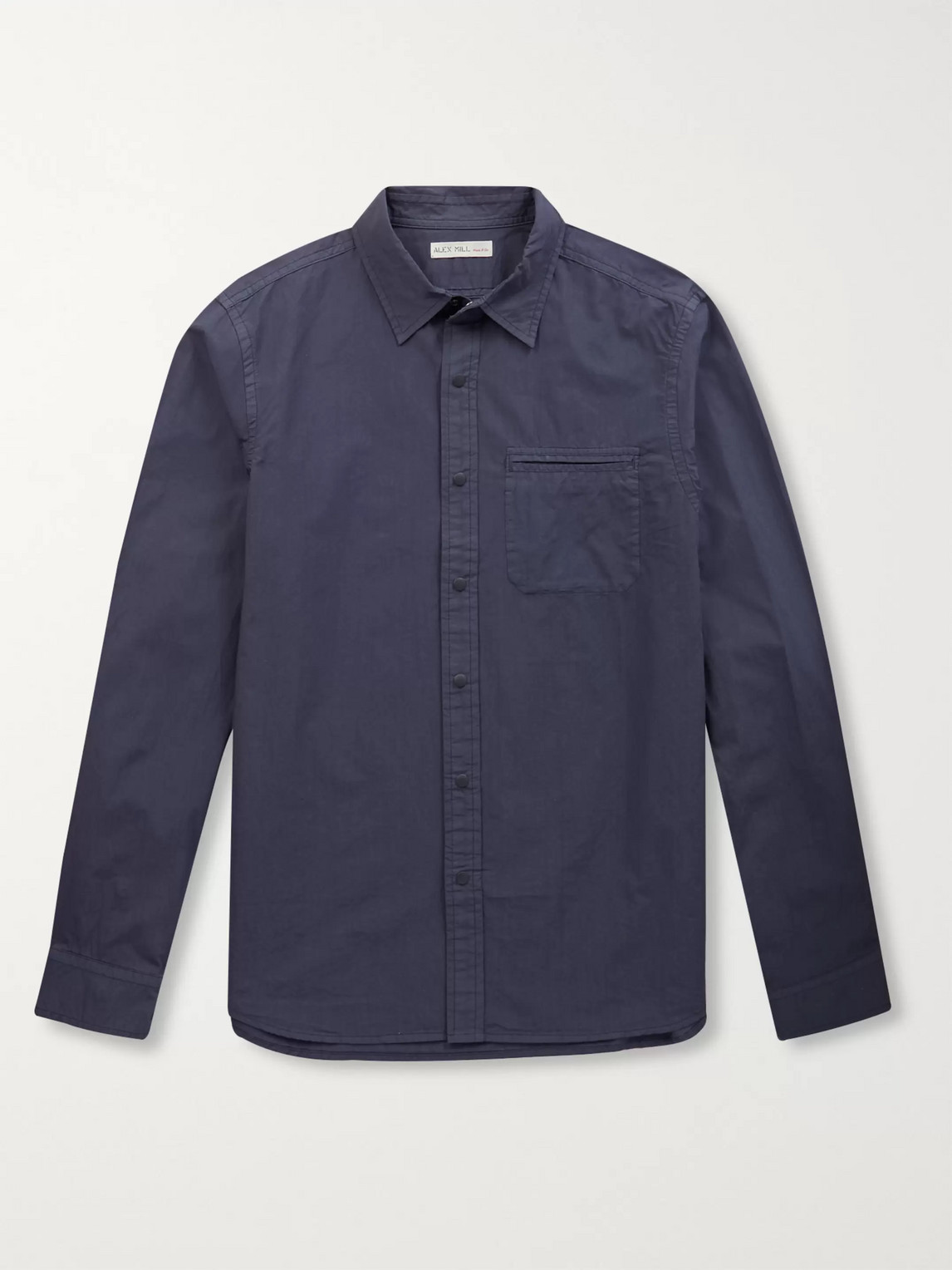 Alex Mill Cotton-poplin Shirt In Blue