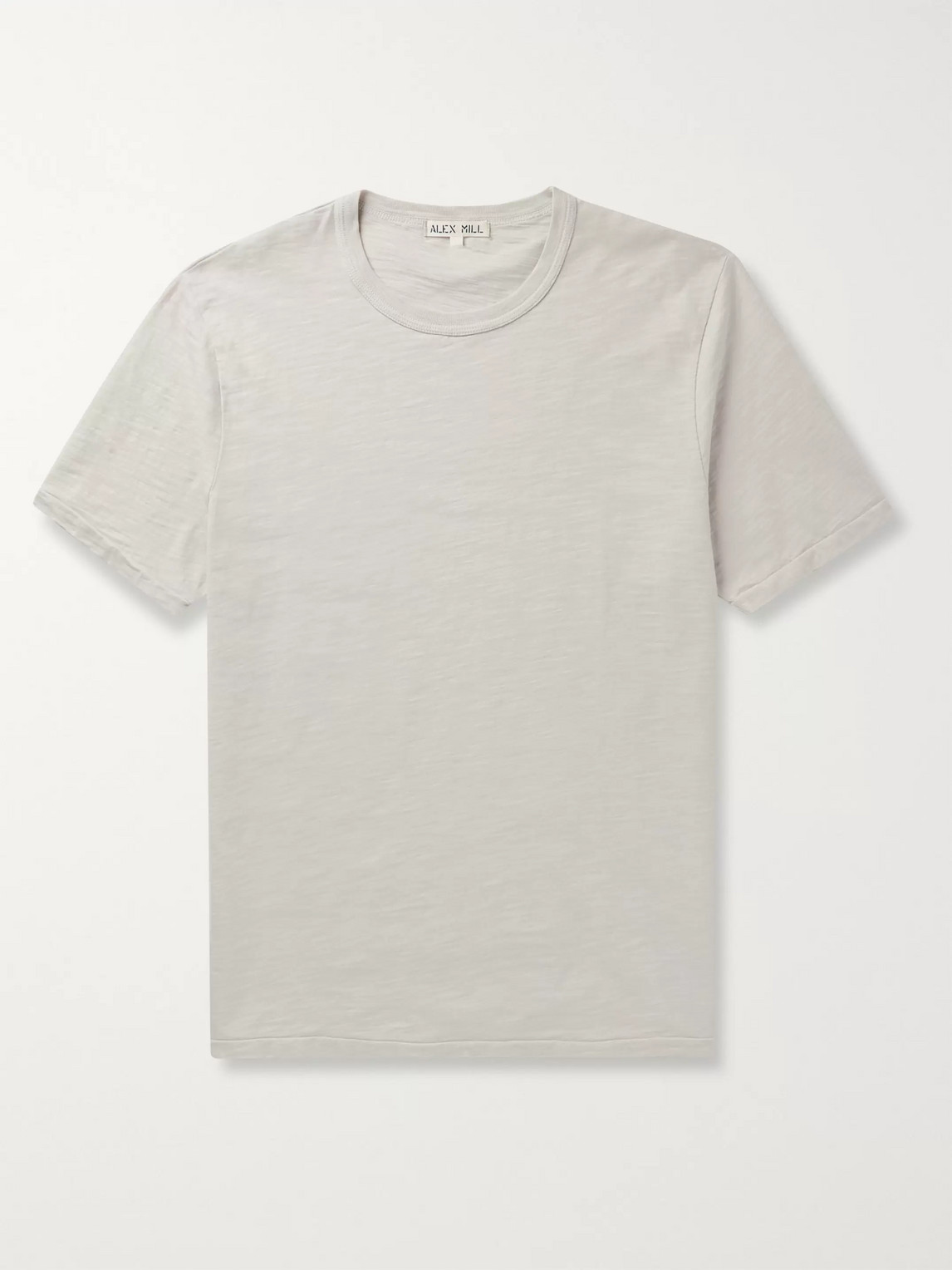 Alex Mill Standard Slim-fit Slub Cotton-jersey T-shirt In Gray
