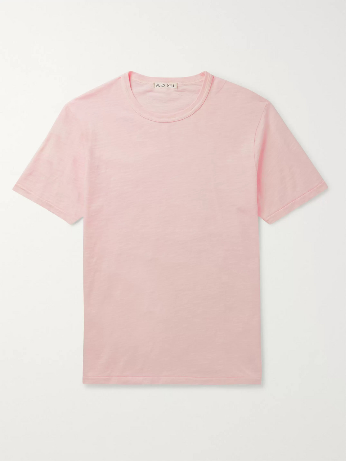 Alex Mill Standard Slim-fit Slub Cotton-jersey T-shirt In Pink