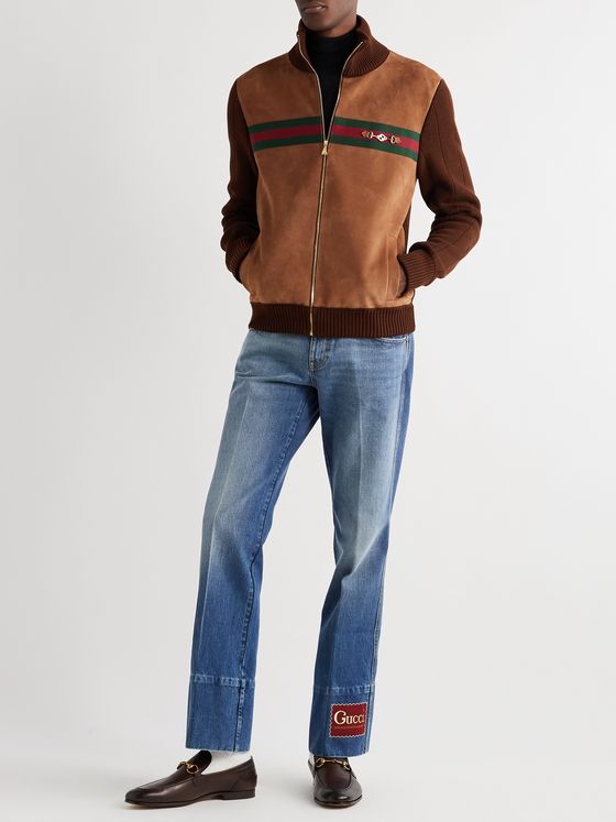 gucci suede bomber jacket
