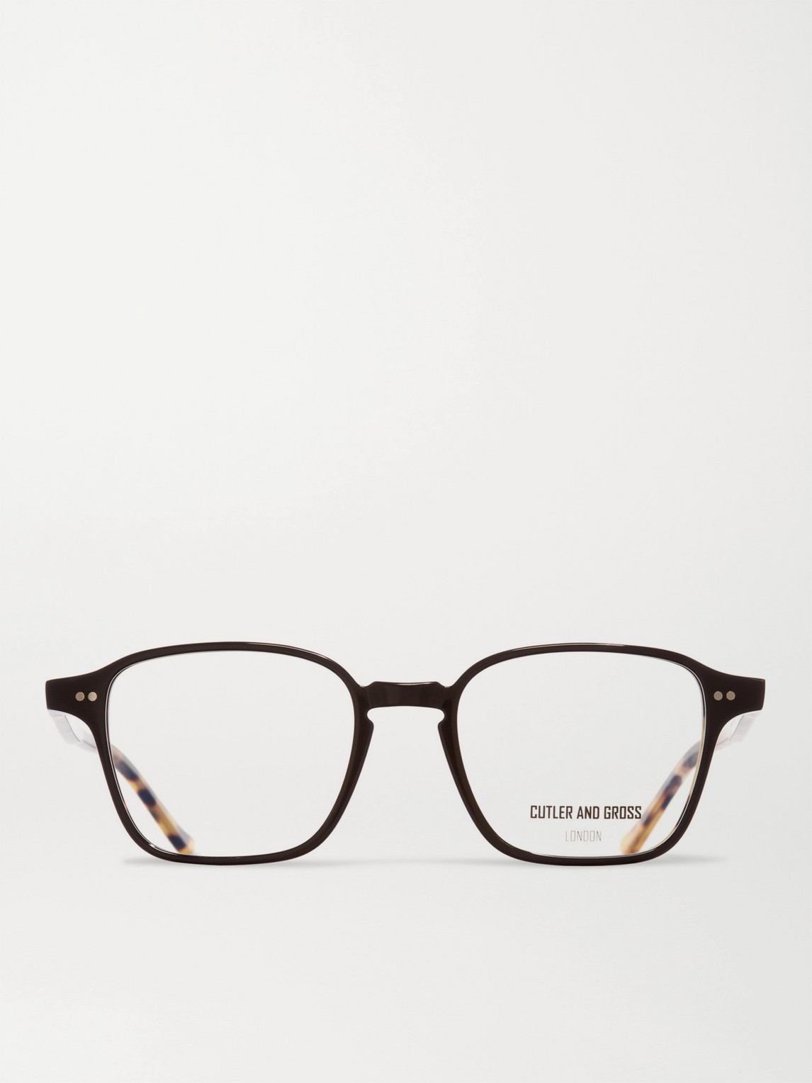 Cutler And Gross Square-frame Tortoiseshell Acetate Optical Glasses In Black