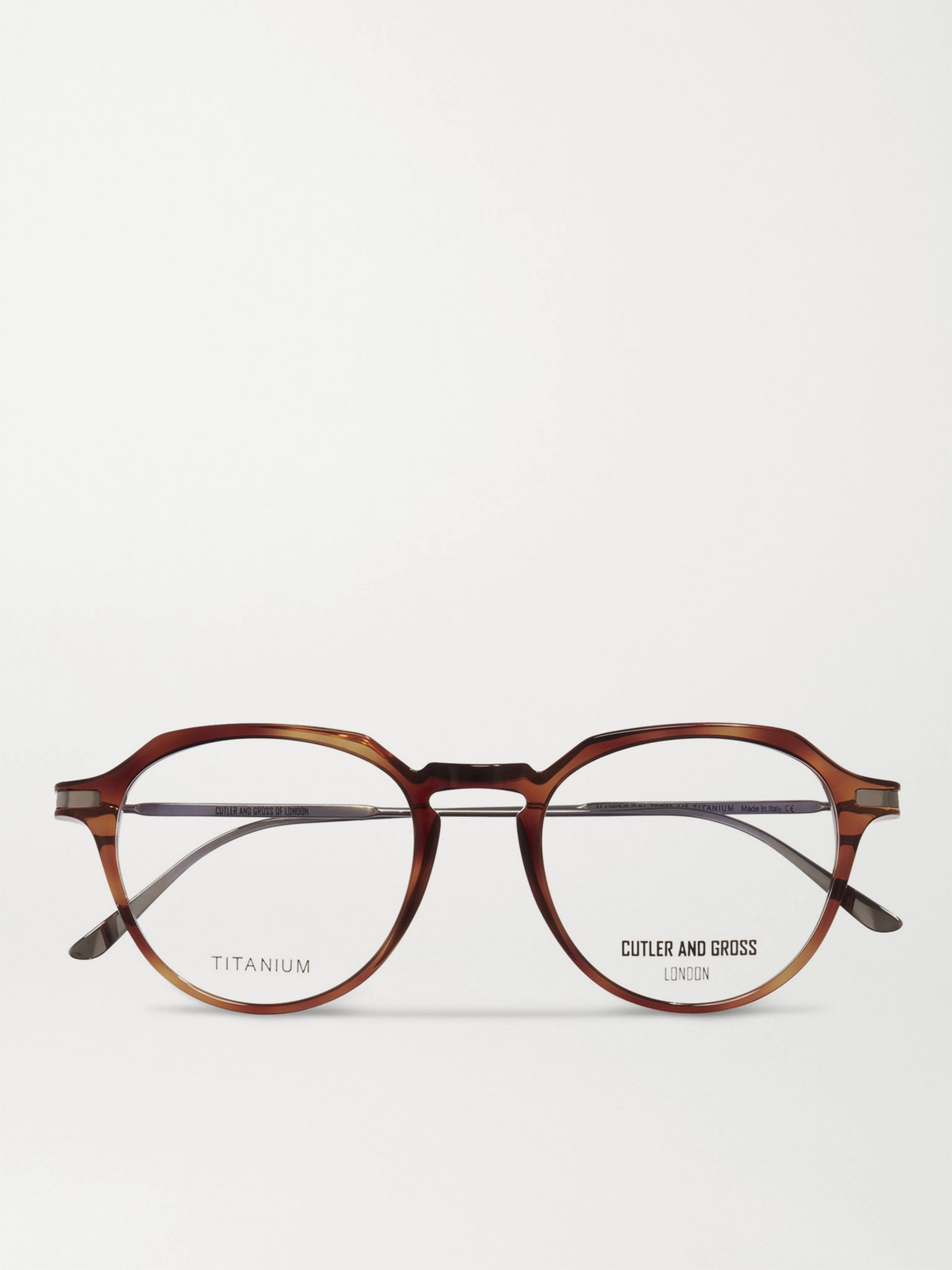 Cutler And Gross Round-frame Tortoiseshell Acetate And Titanium Optical Glasses