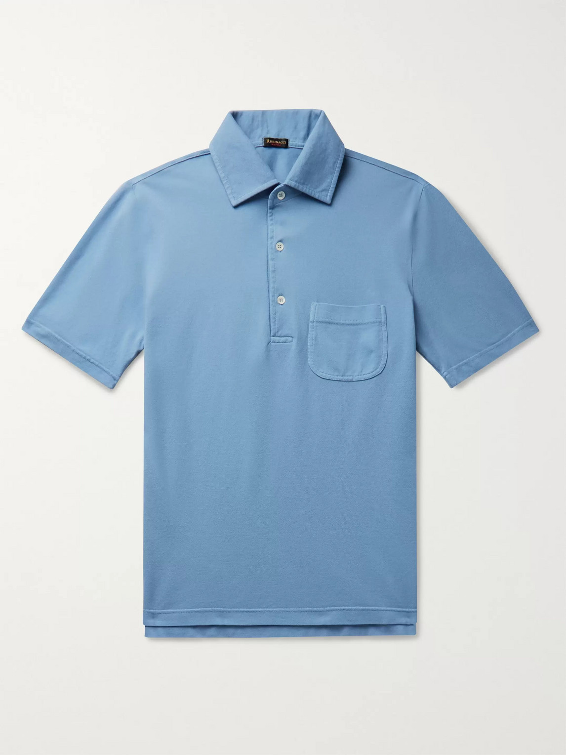 Rubinacci Cotton-piqué Polo Shirt In Blue