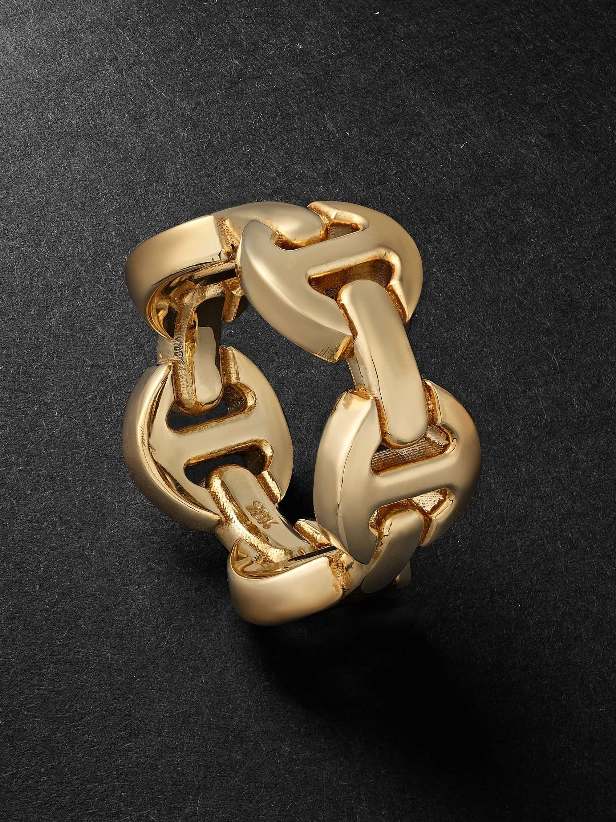 HOORSENBUHS Dame Tri-Link Gold Ring