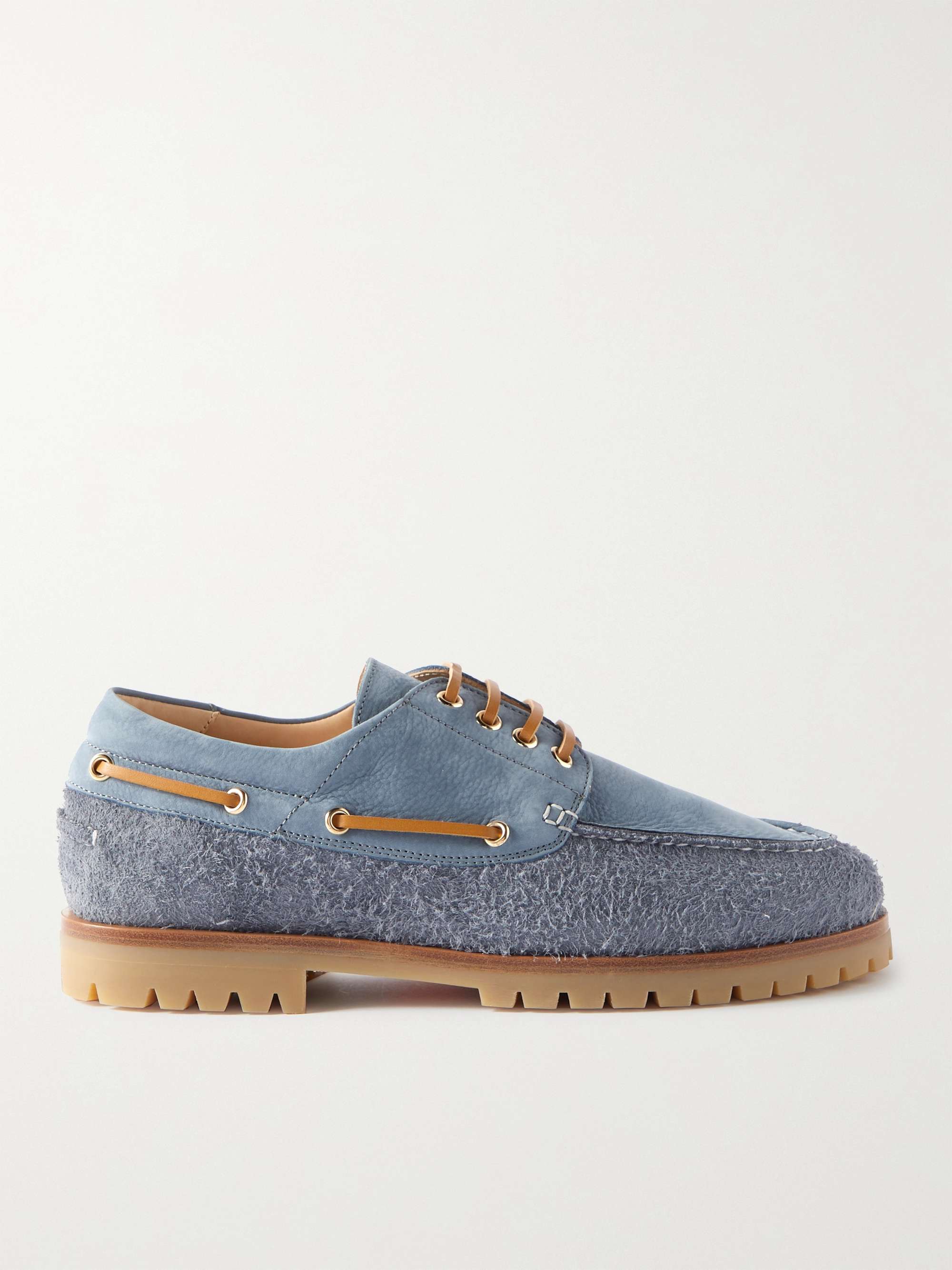 PAUL SMITH Jago Nubuck and Suede Boat Shoes