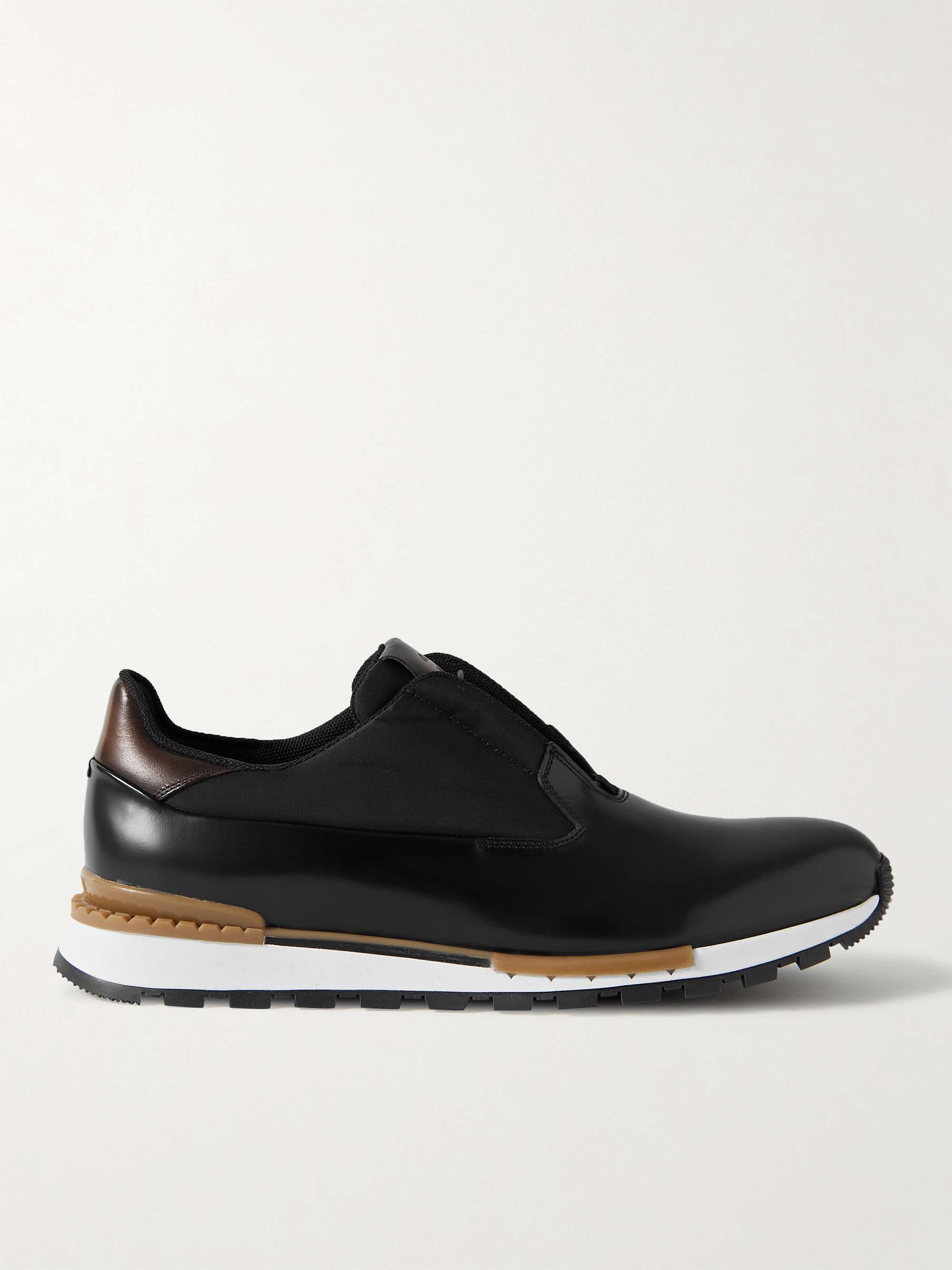 BERLUTI Fast Track Tornio Leather and Shell Sneakers