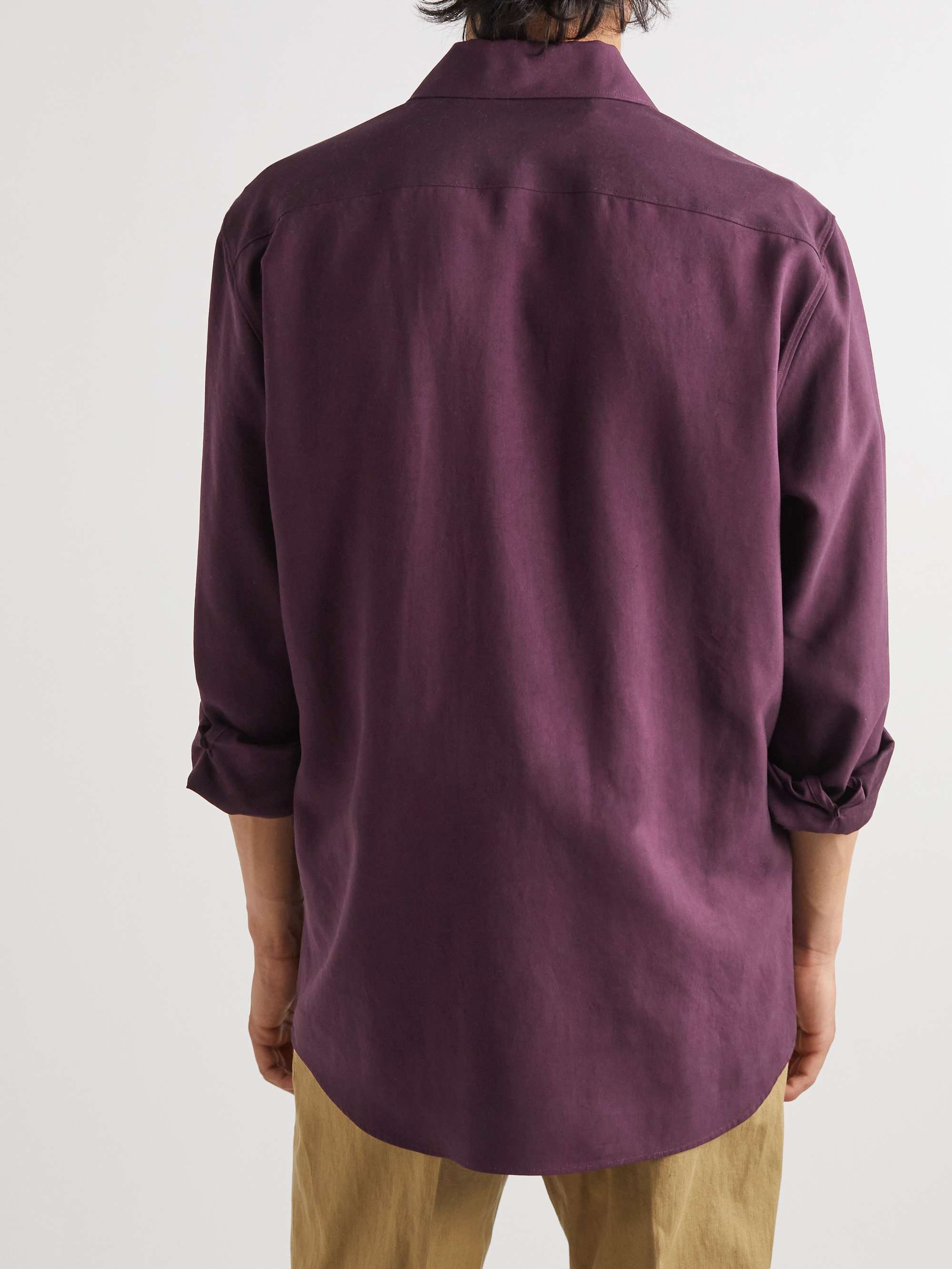 CARUSO Convertible-Collar Lyocell Shirt