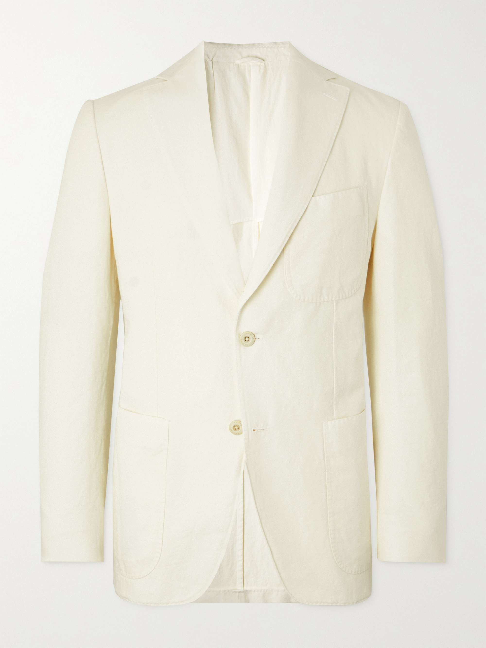 CARUSO Panarea Unstructured Linen and Cotton-Blend Blazer
