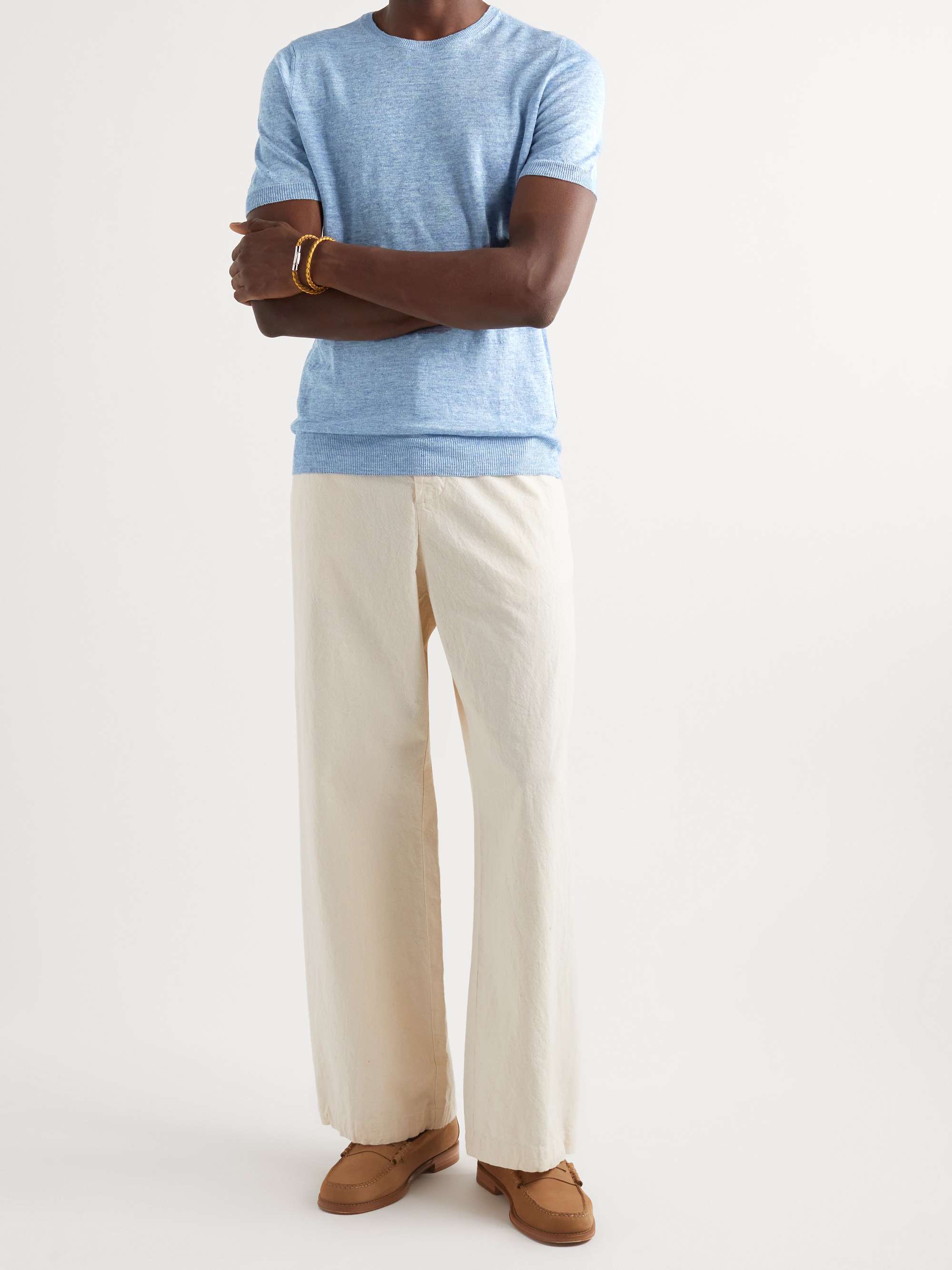 CARUSO Slim-Fit Linen T-Shirt