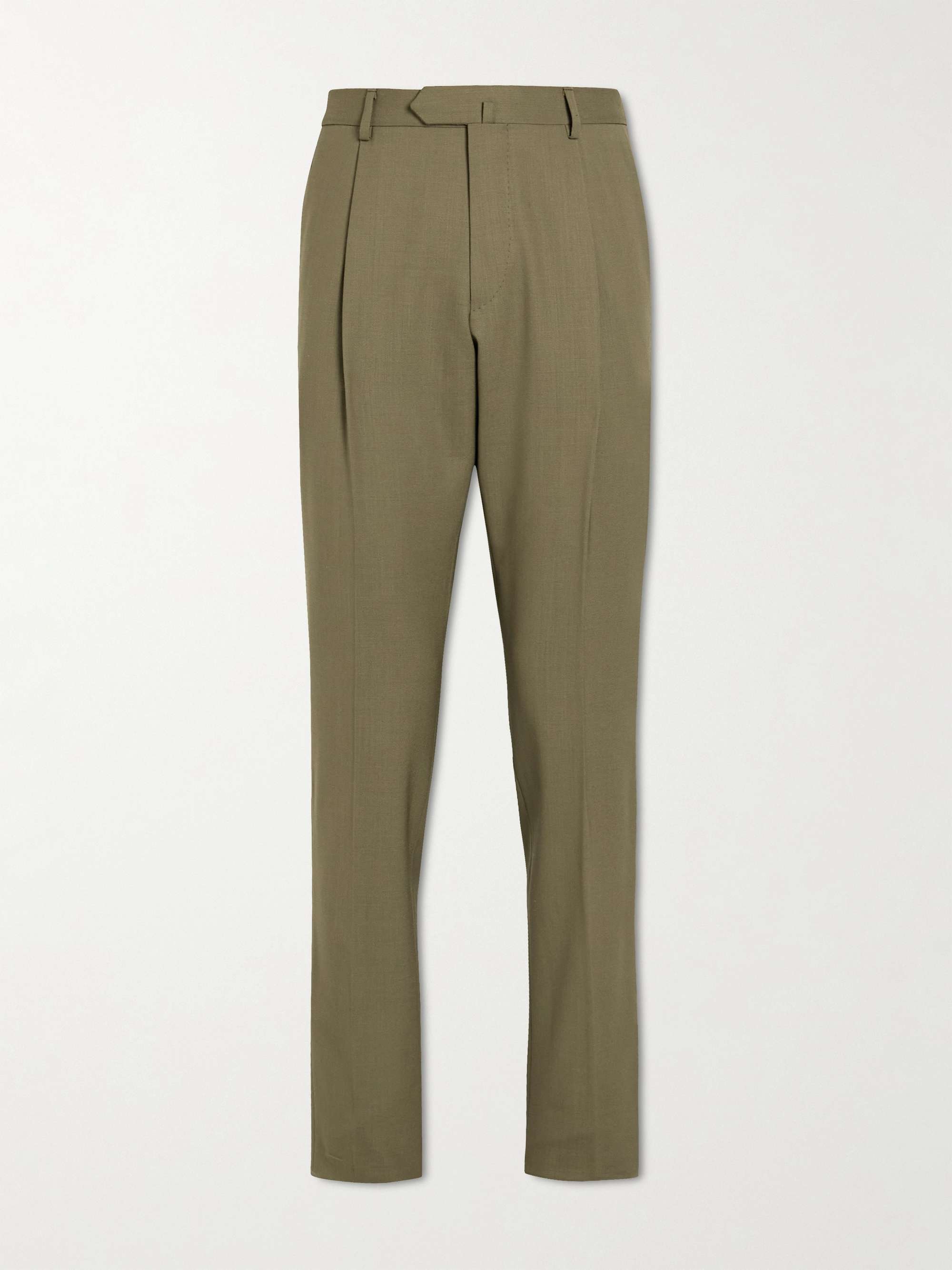 CARUSO Tosca Slim-Fit Pleated Wool Suit Trousers
