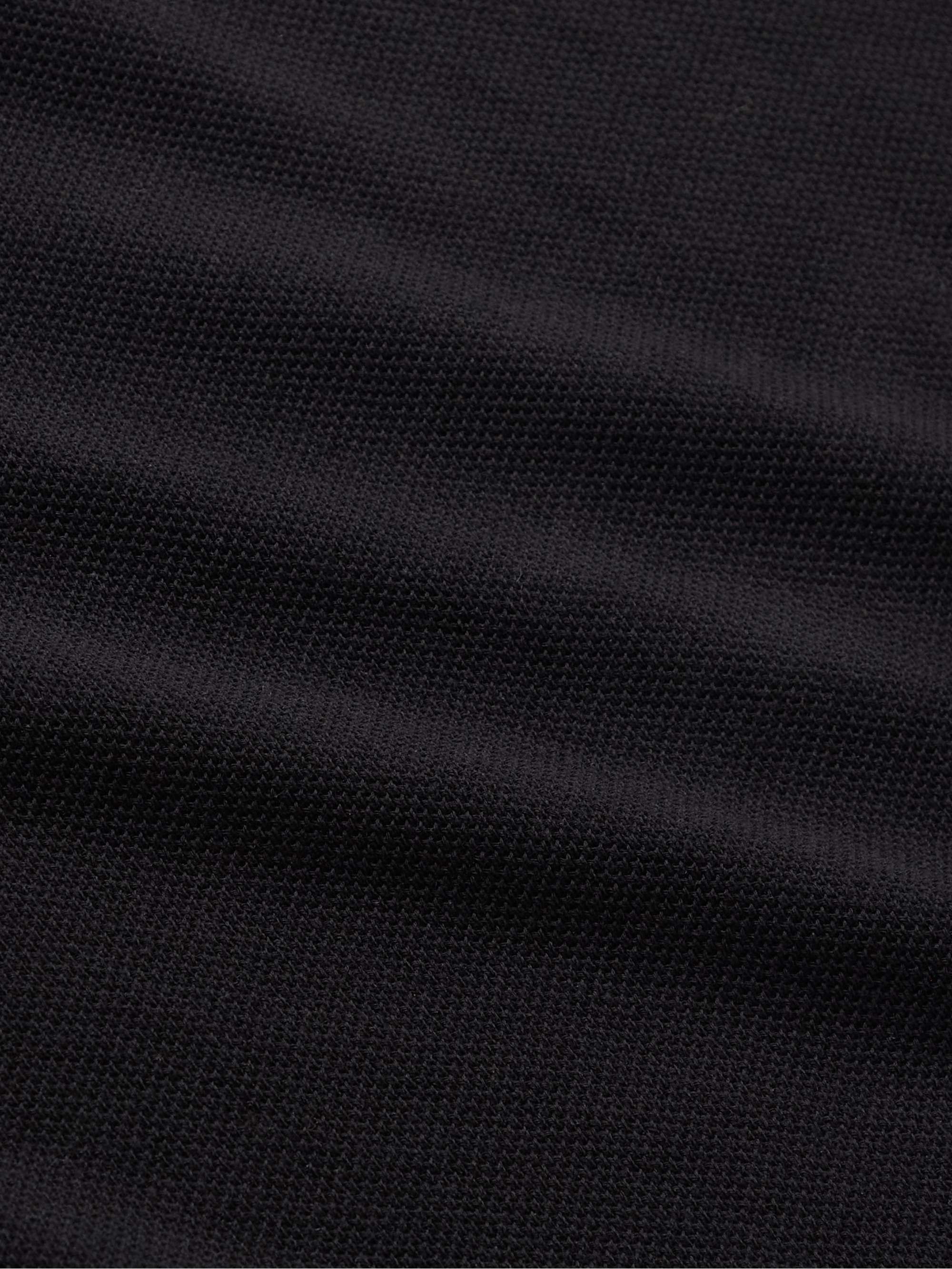 CARUSO Contrast-Tipped Cotton-Piqué Polo Shirt