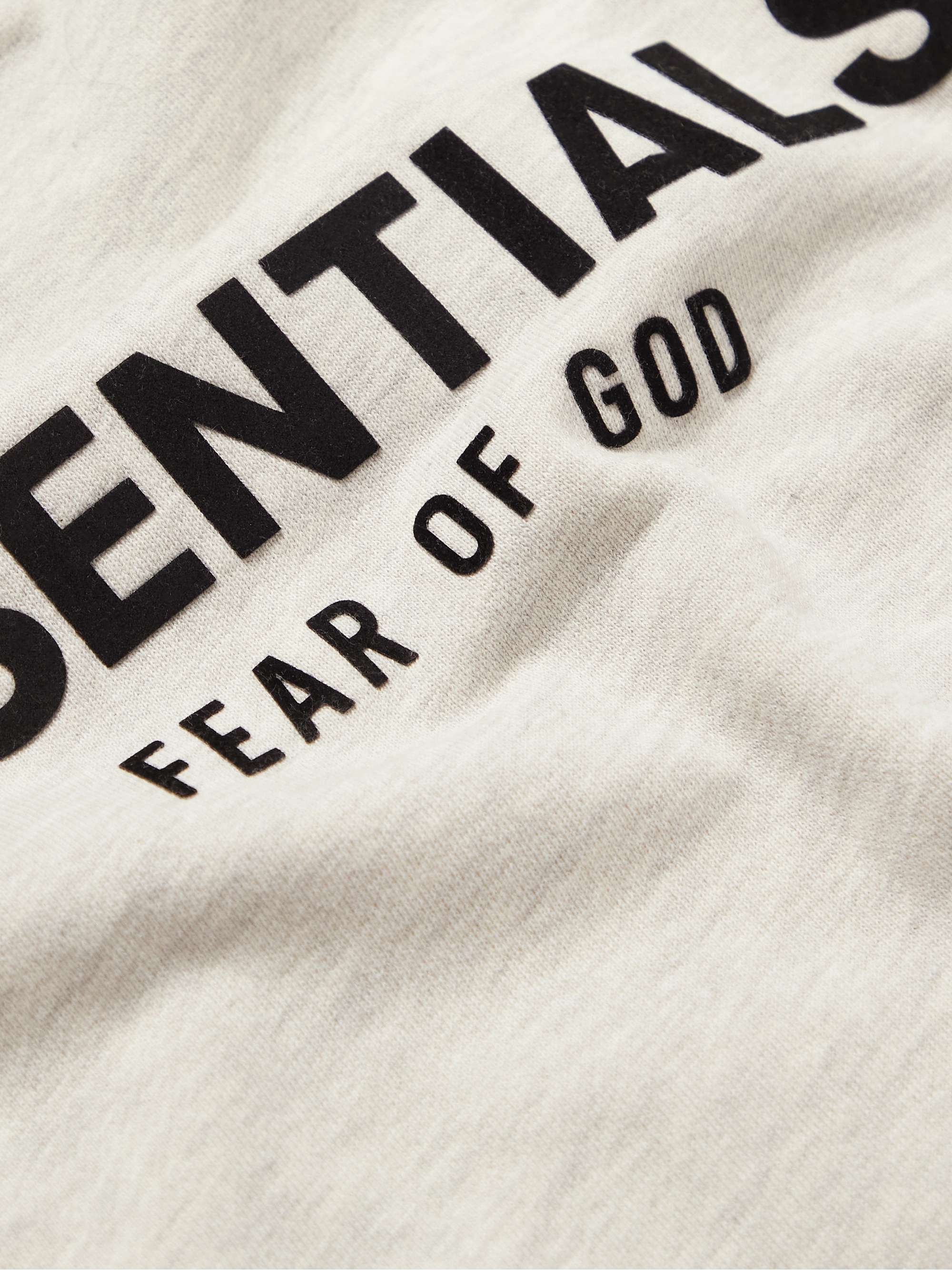 FEAR OF GOD ESSENTIALS KIDS Logo-Flocked Cotton-Jersey Polo Shirt