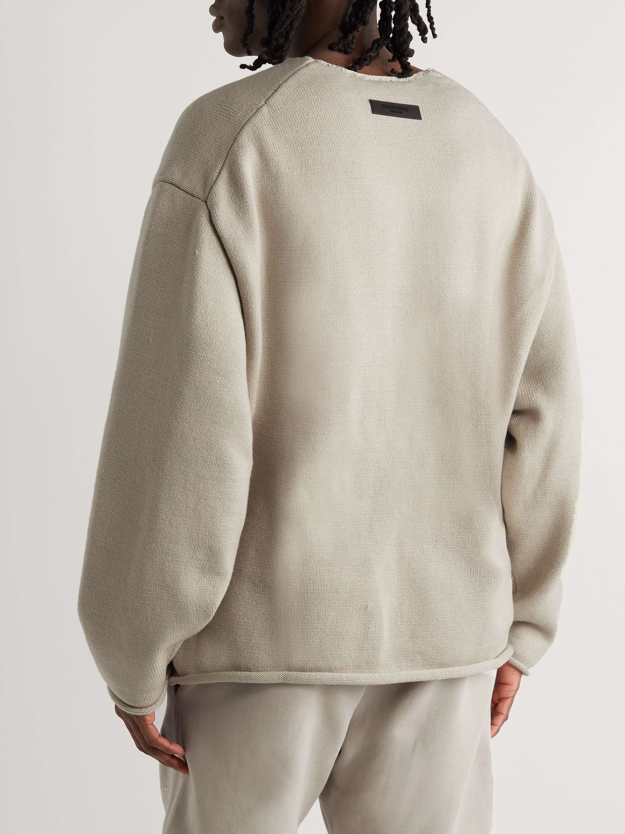 2020 FEAR OF GOD ESSENTIALS FOG LOGO Letter Print Lovers bottoming sweater