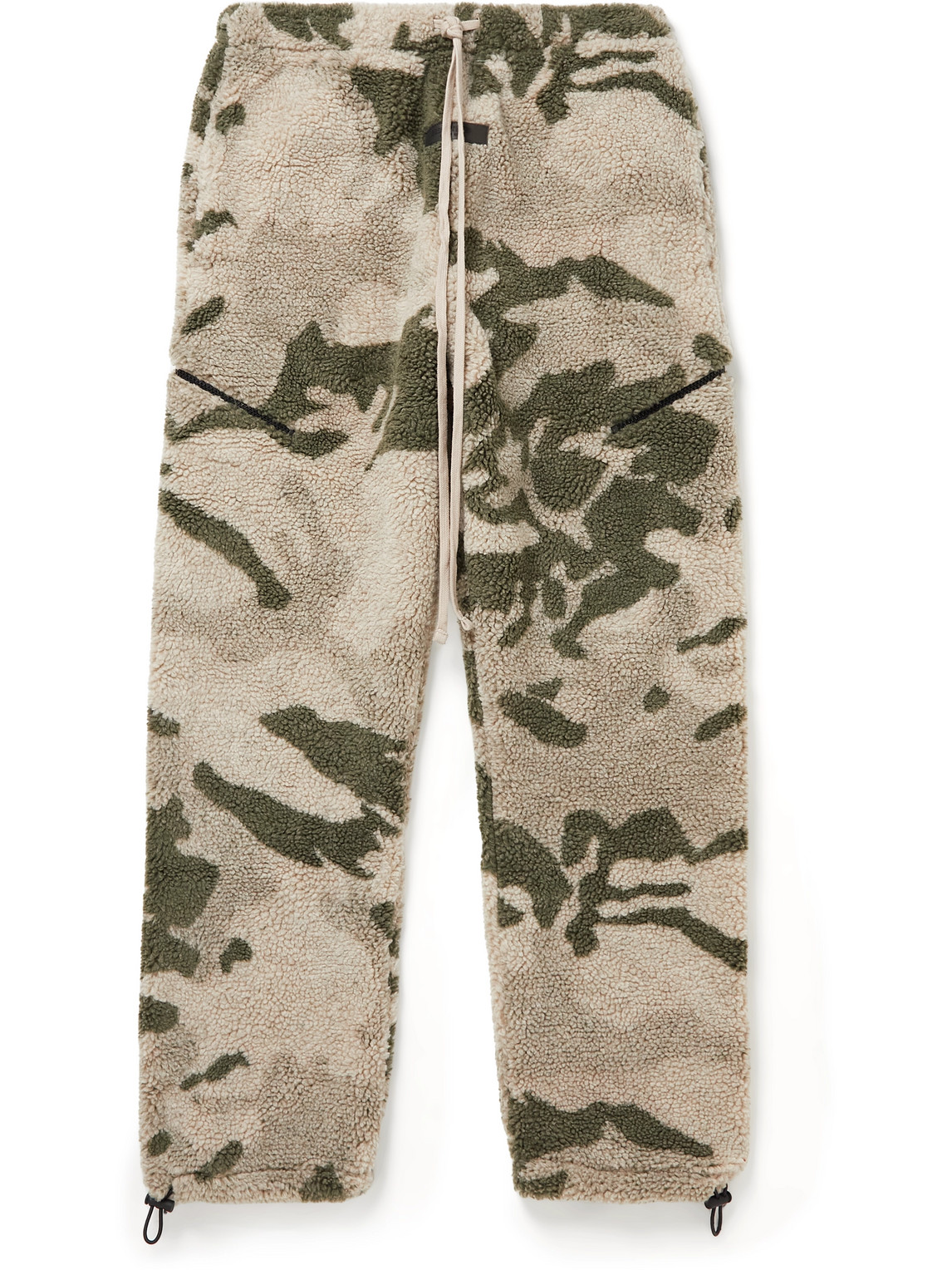 FEAR OF GOD ESSENTIALS Slim-Fit Logo-Appliquéd Camouflage-Print Fleece Sweatpants