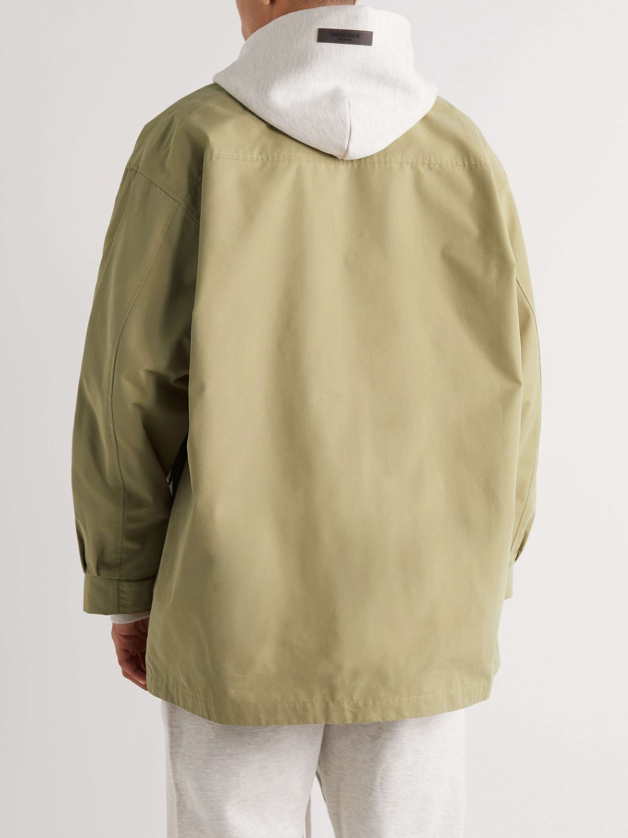 FEAR OF GOD ESSENTIALS Barn Oversized Logo-Appliquéd Cotton-Blend Twill Field Jacket