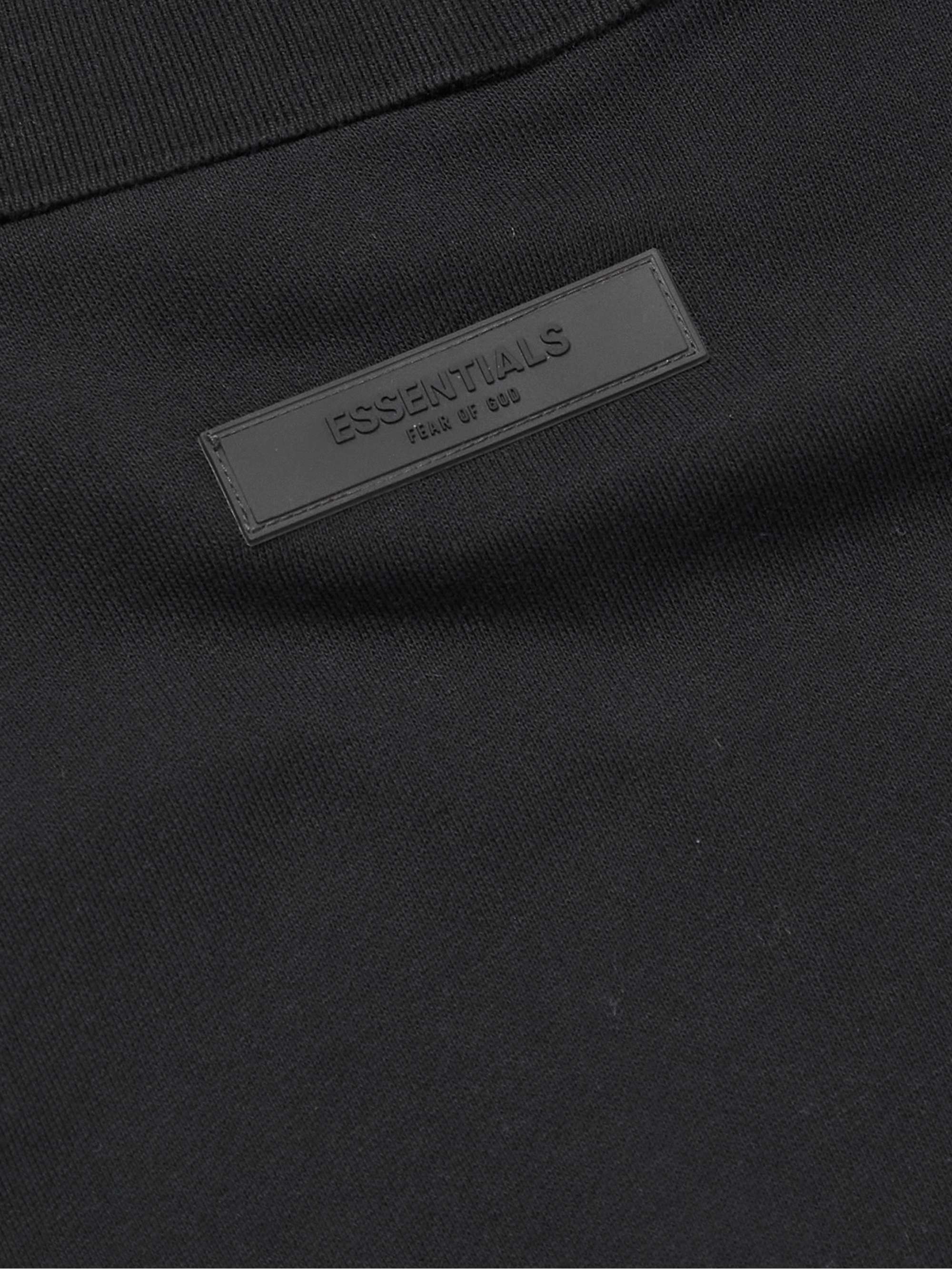 FEAR OF GOD ESSENTIALS Logo-Flocked Cotton-Jersey Polo Shirt
