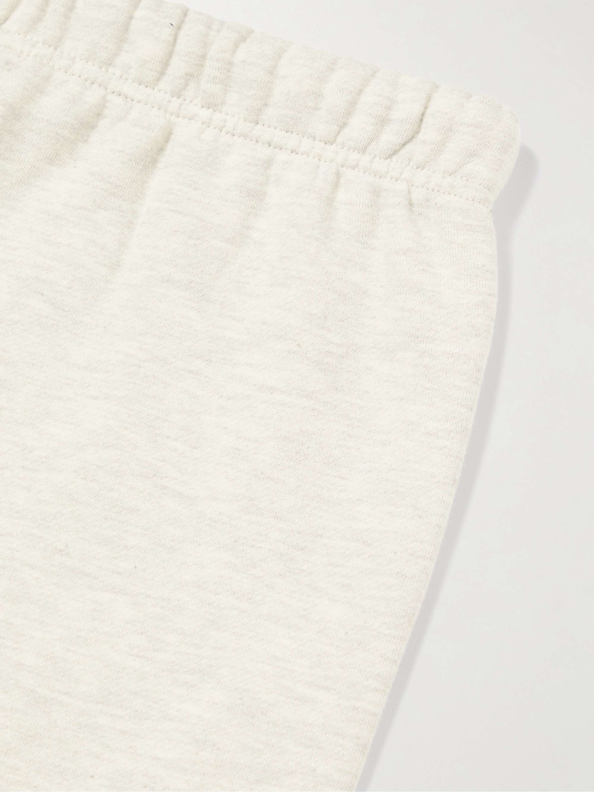 FEAR OF GOD ESSENTIALS Straight-Leg Logo-Flocked Cotton-Blend Jersey Sweatpants