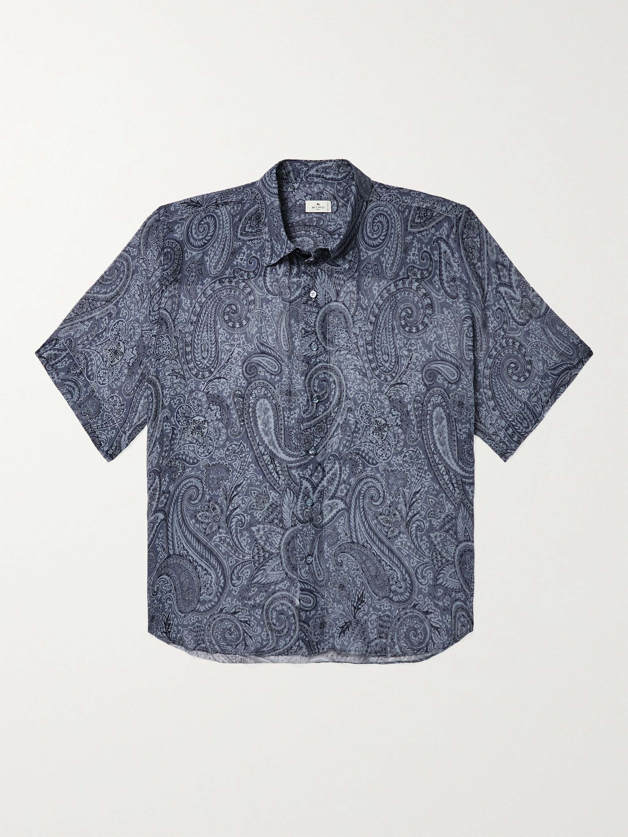 ETRO Paisley-Print Silk-Crepon Shirt