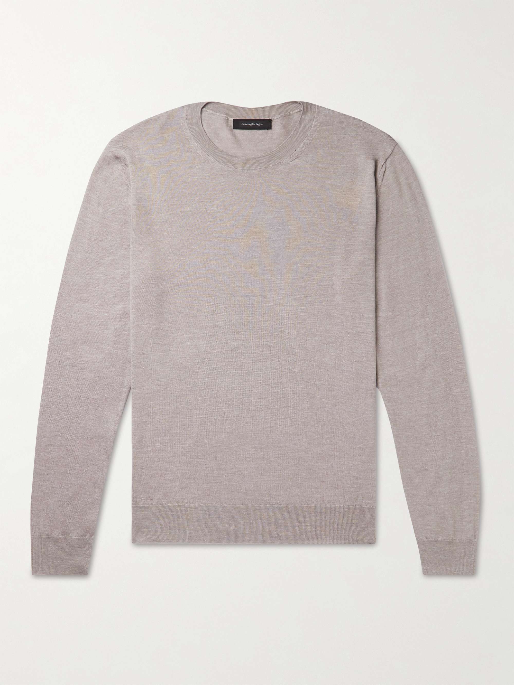 ZEGNA Silk, Cashmere and Linen-Blend Sweater