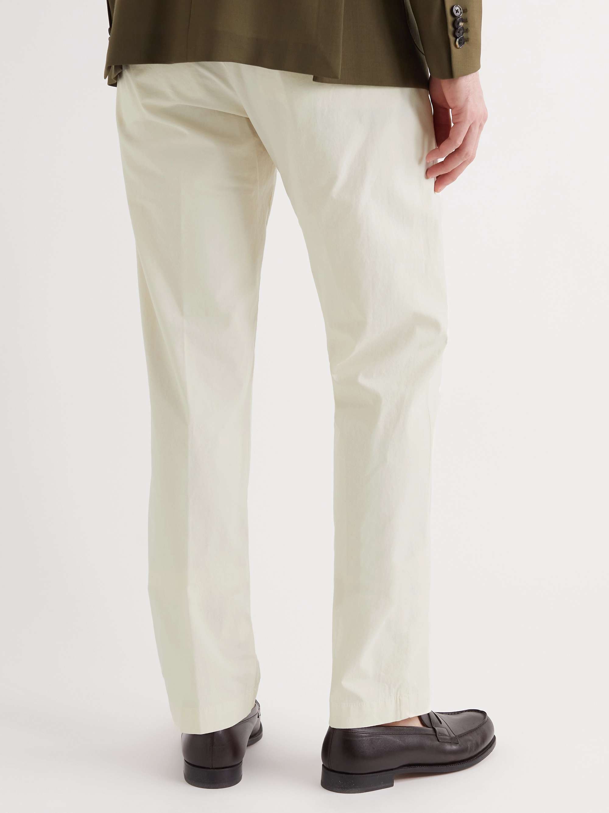 MASSIMO ALBA Piave Straight-Leg Pleated Cotton Trousers