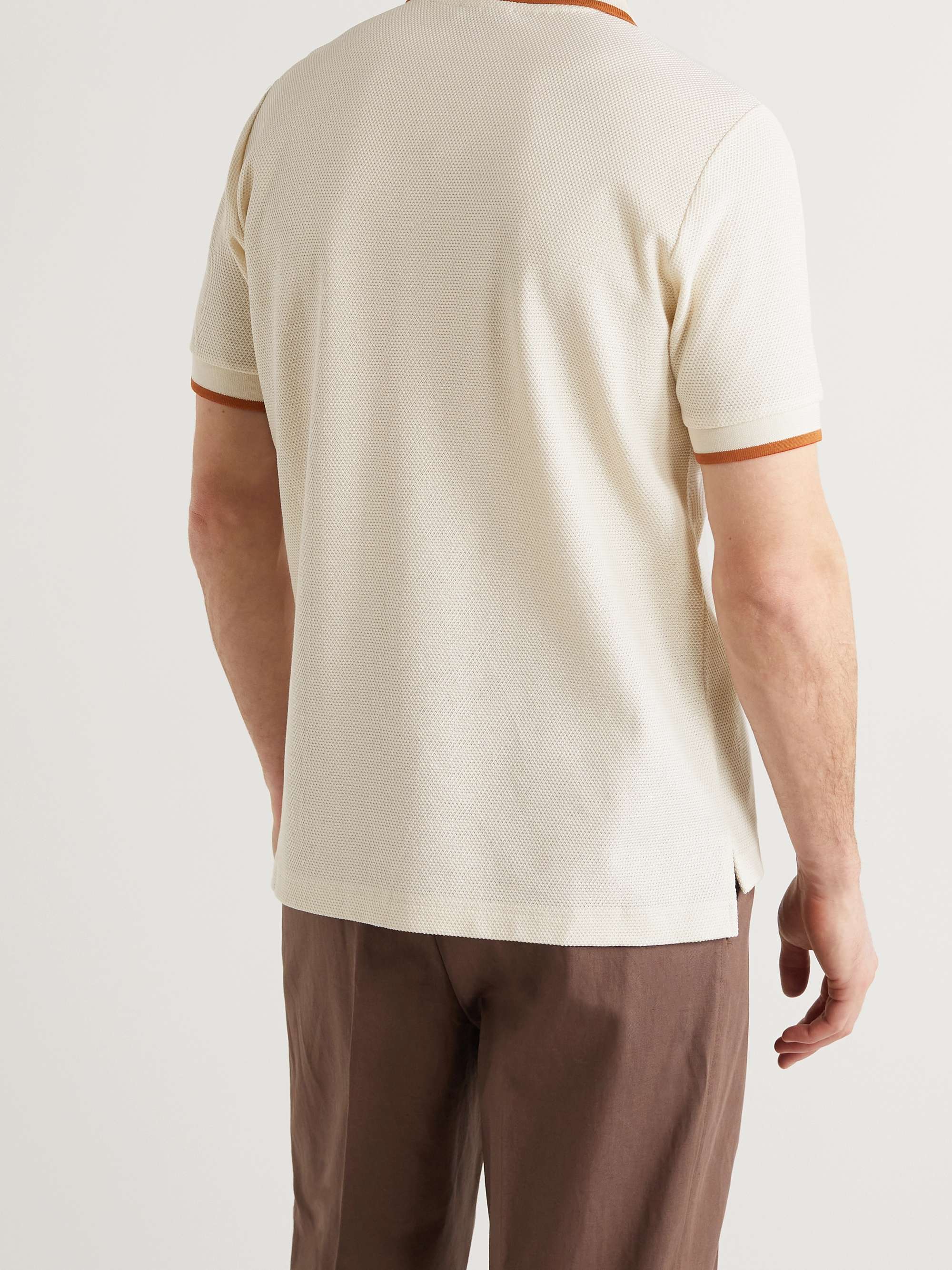TOD'S Logo-Embroidered Cotton-Piqué Polo Shirt