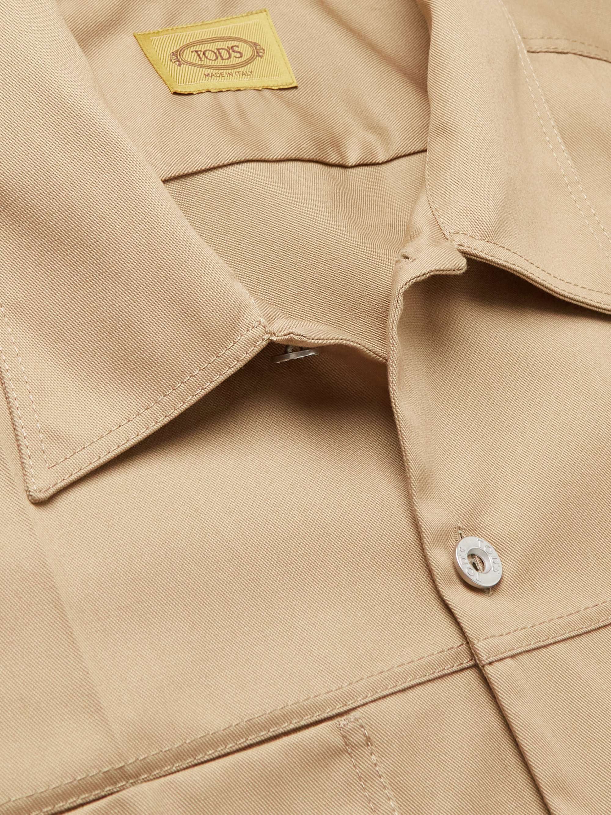 TOD'S Logo-Embroidered Twill Shirt