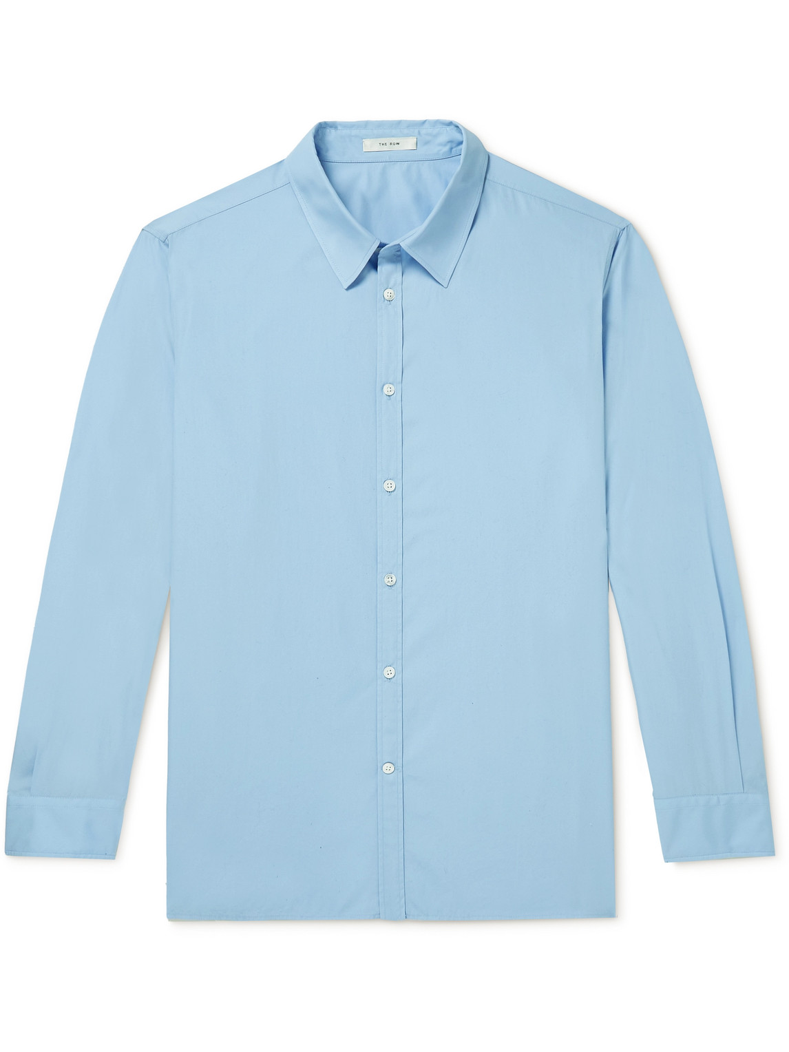 The Row James Cotton-poplin Shirt In Blue | ModeSens