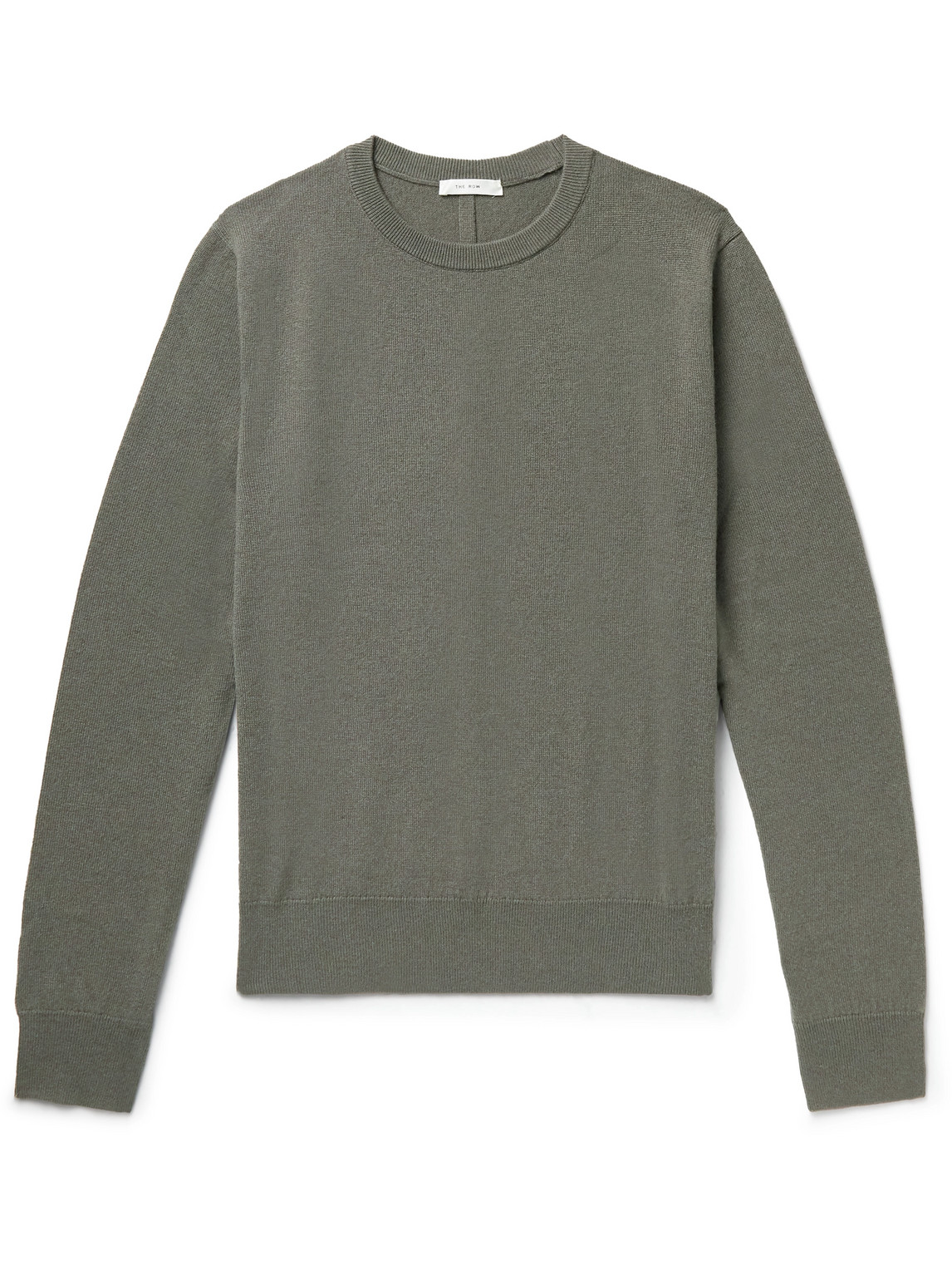 The Row Benji Cashmere Sweater In Green