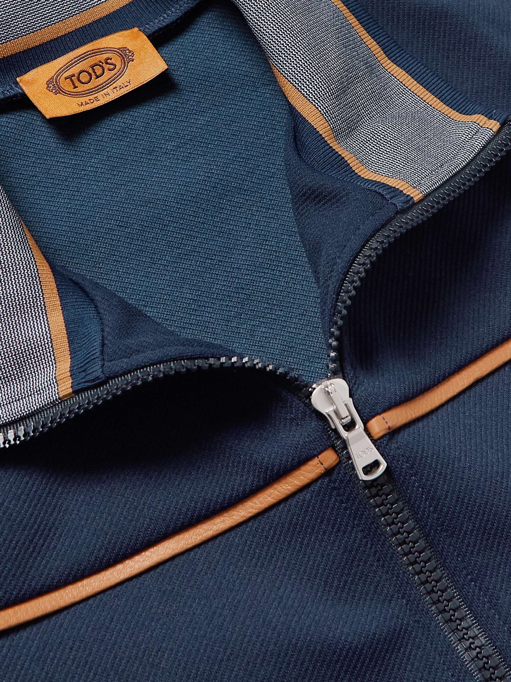 TOD'S Logo-Appliquéd Piped Technical Twill Track Jacket
