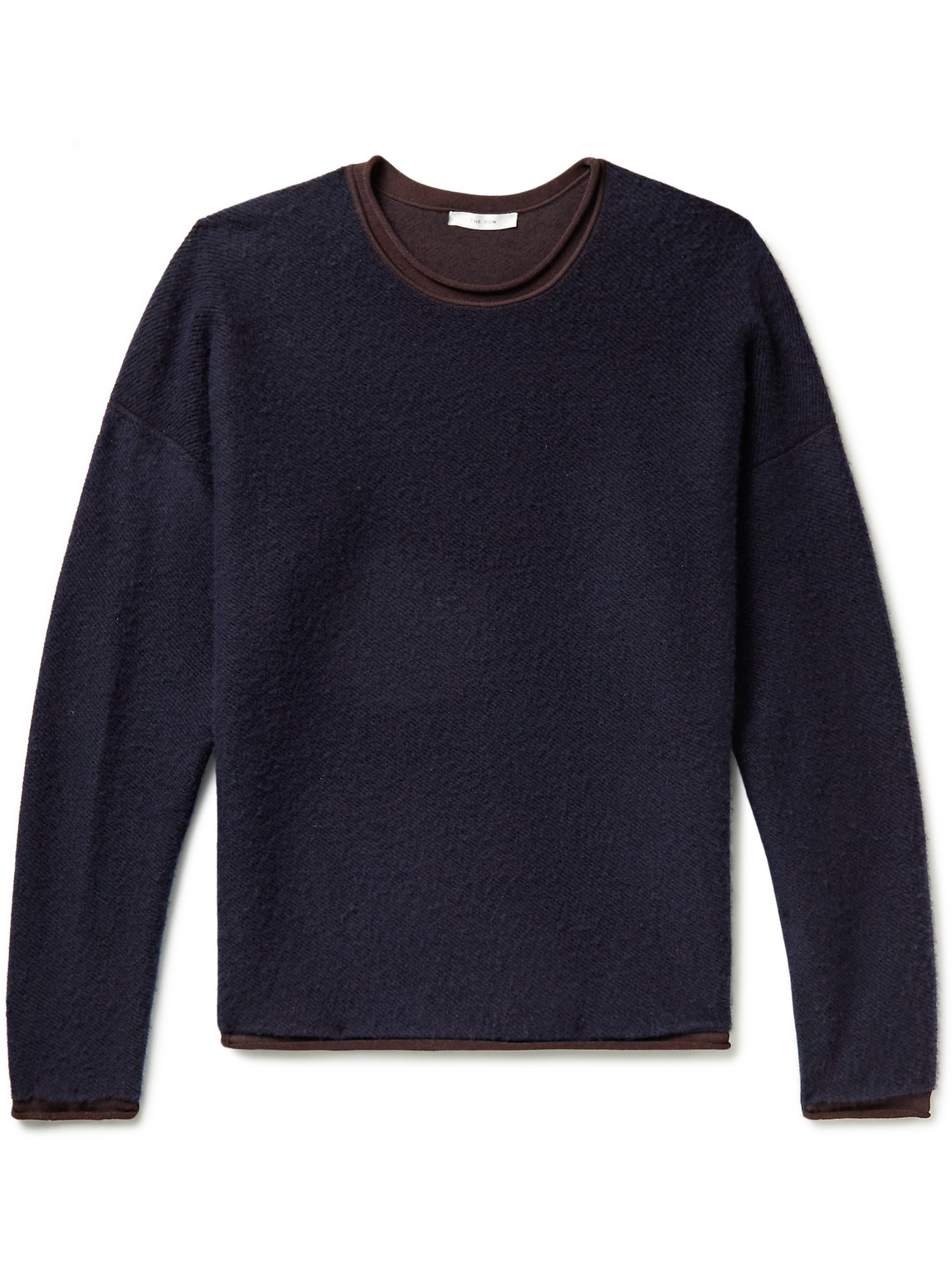 Ebbe Crepe-Trimmed Knitted Sweater