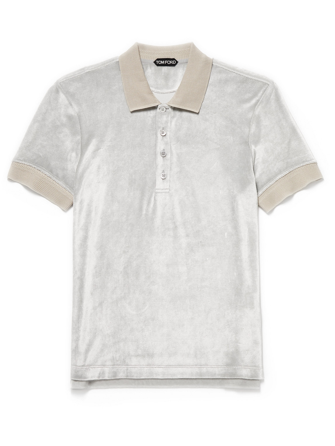 Slim-Fit Modal-Blend Velour Polo Shirt