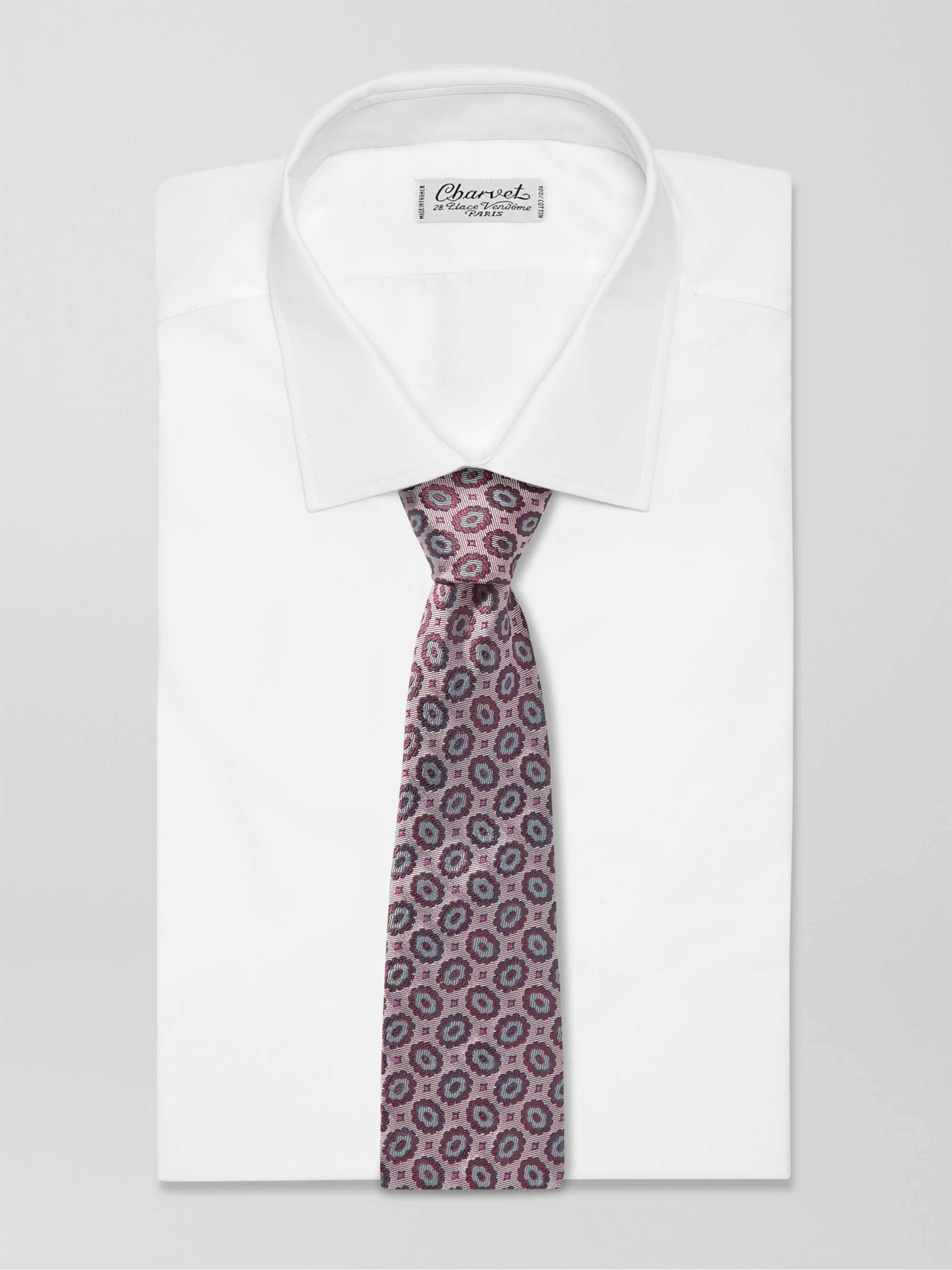 TURNBULL & ASSER 9.5cm Floral Silk-Jacquard Tie