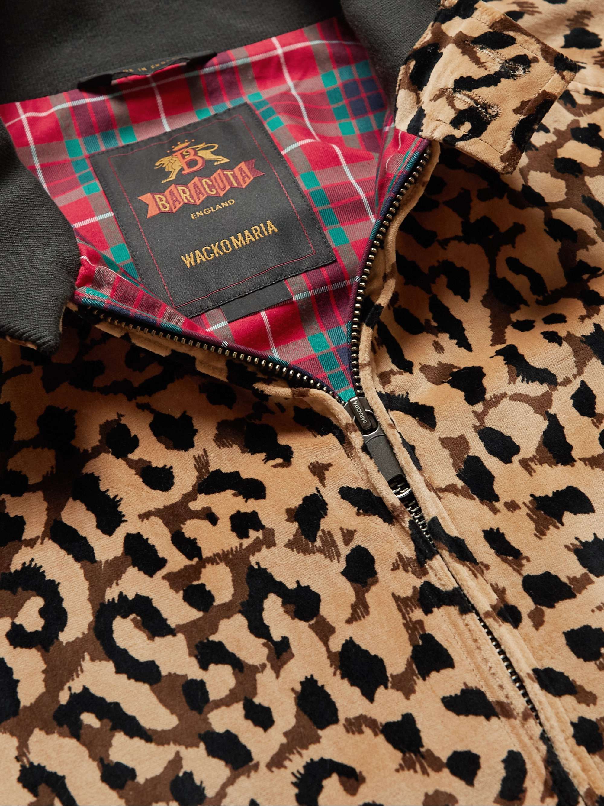 + Wacko Maria Leopard-Print Brushed-Cotton Harrington Jacket