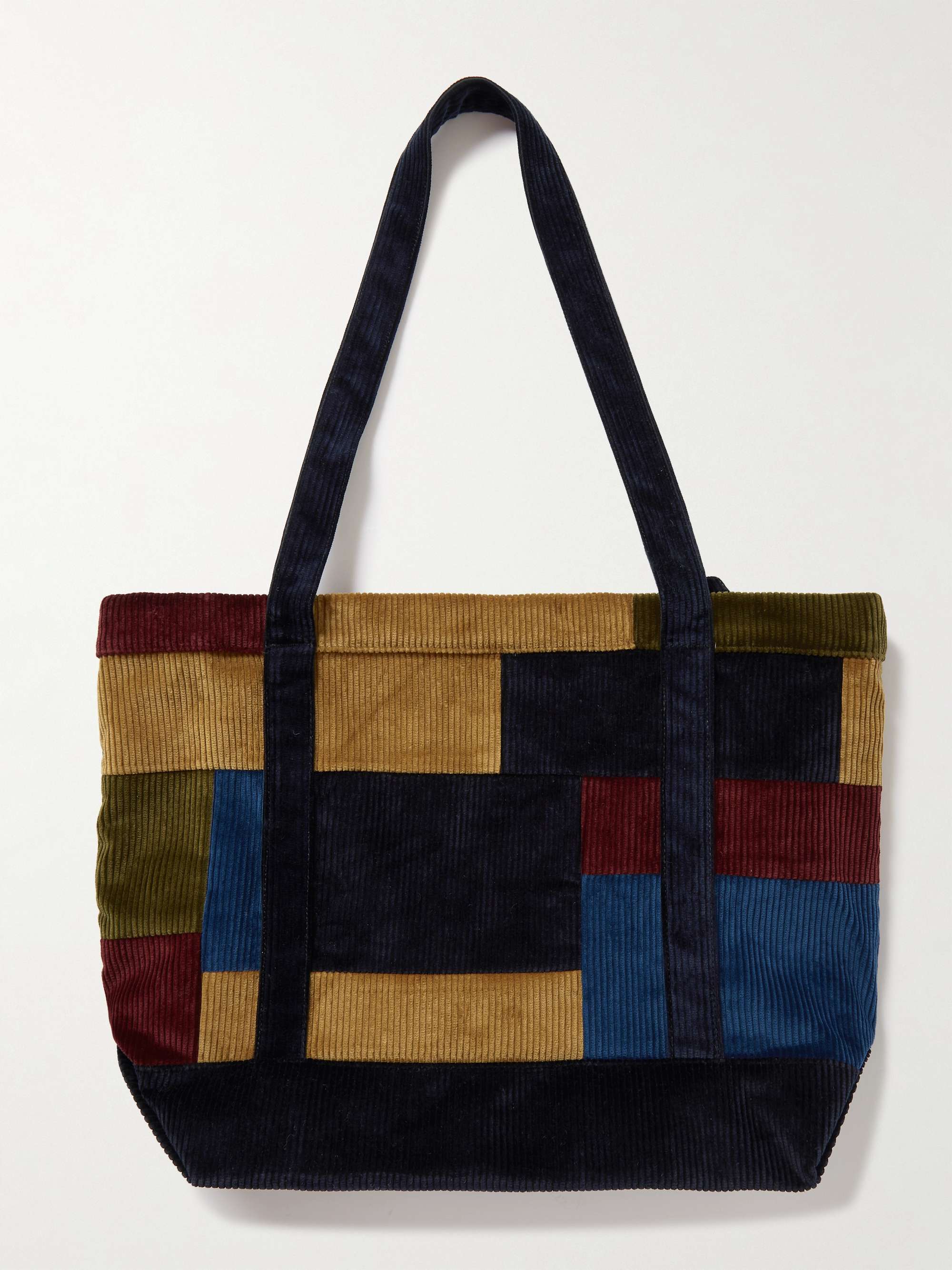 BARACUTA + Noah Patchwork Cotton-Corduroy Tote Bag