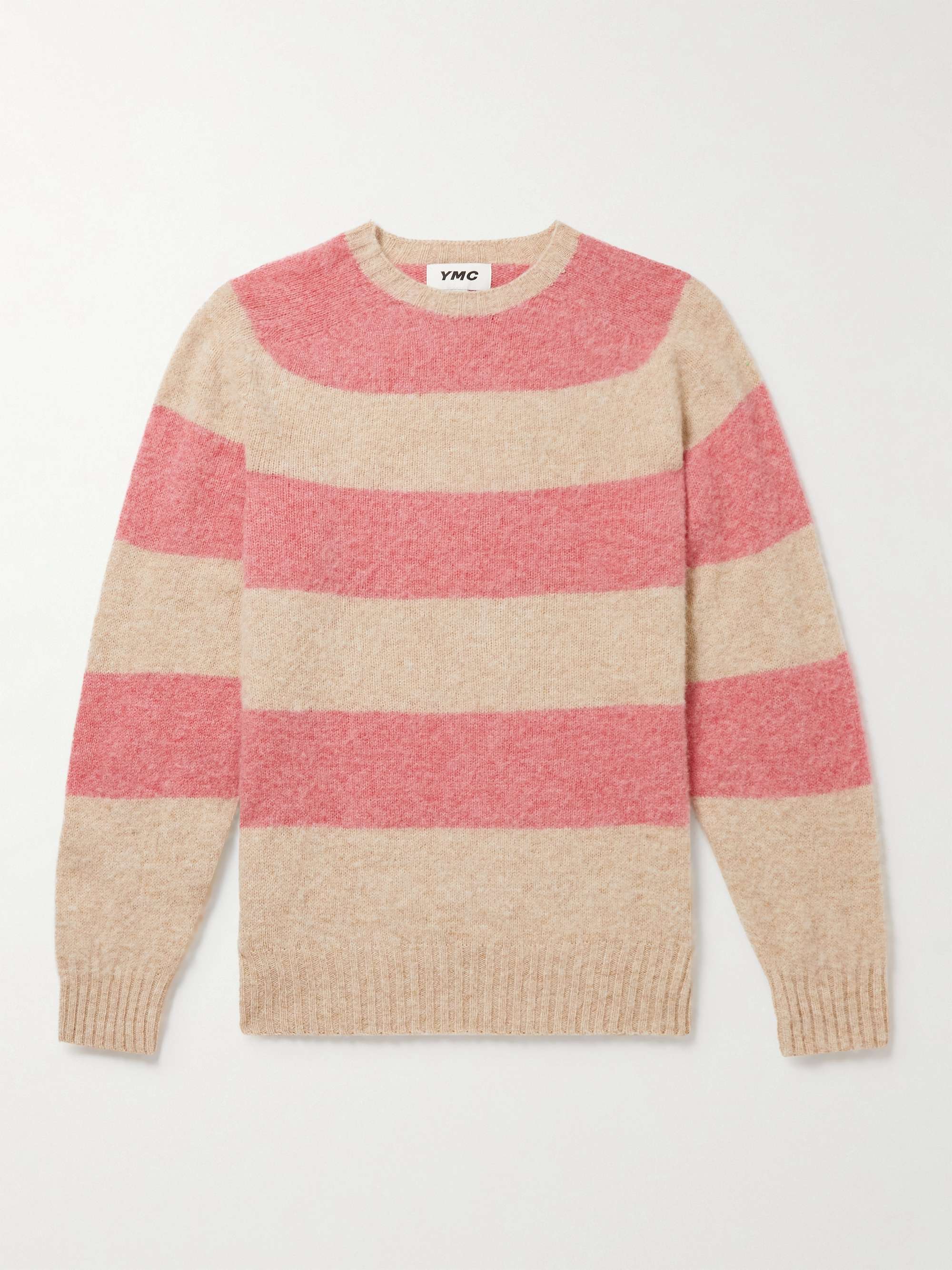 YMC Suedehead Striped Wool Sweater