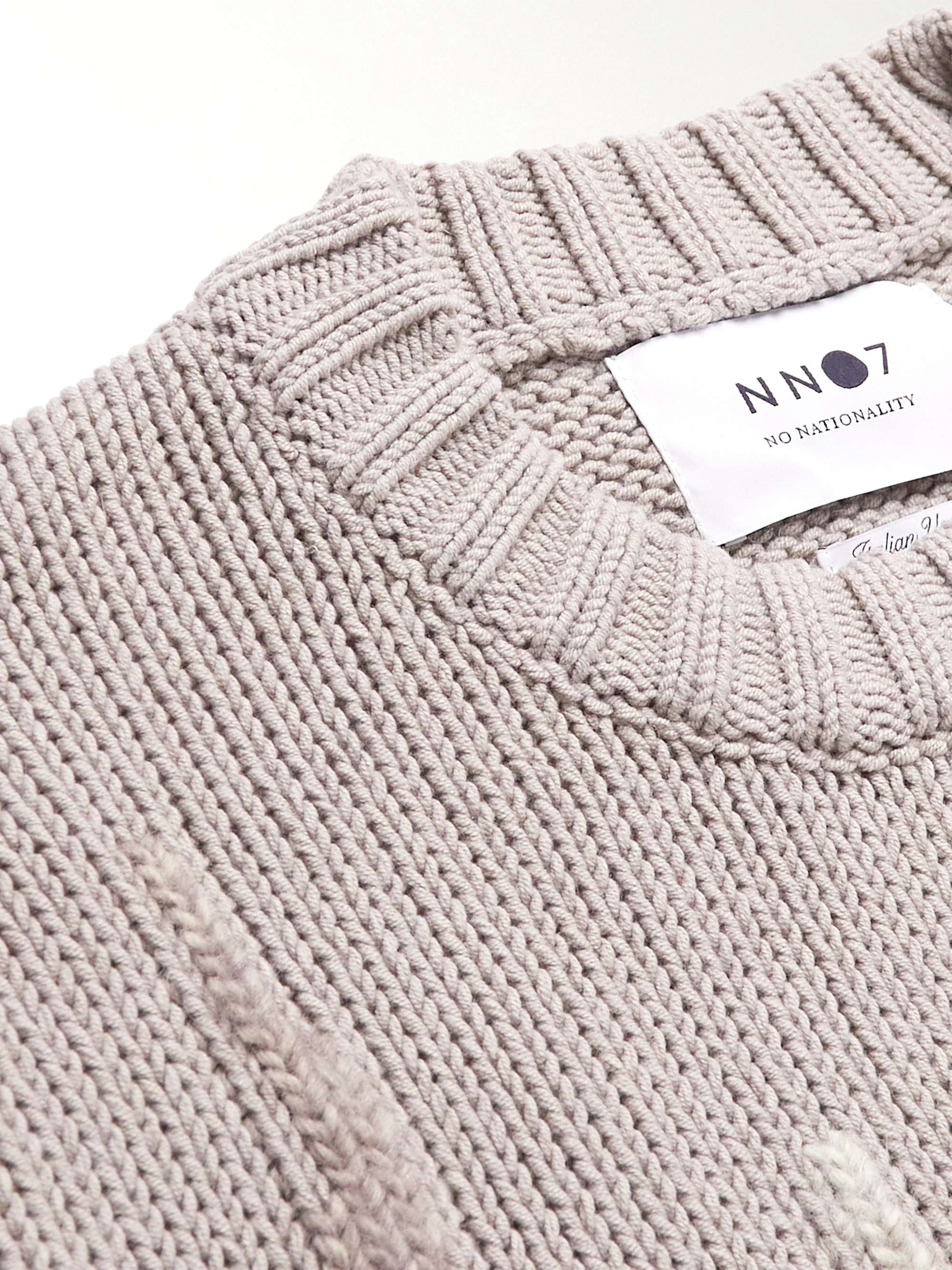 NN07 Rick Striped Intarsia Cotton-Blend Sweater