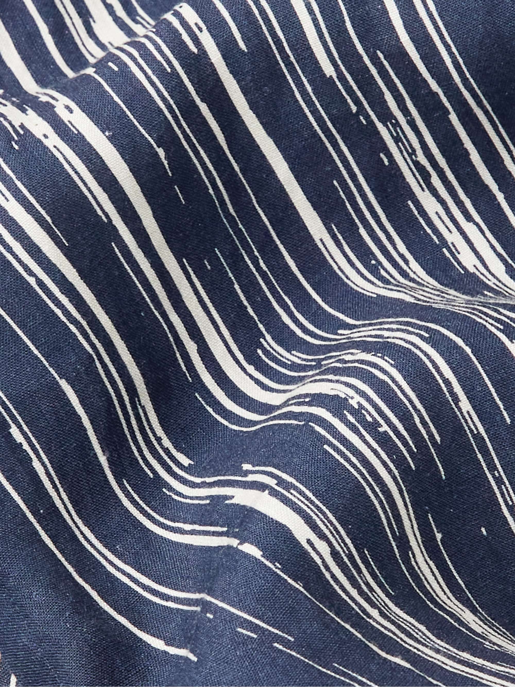 NN07 Jens Striped Linen-Canvas Shirt